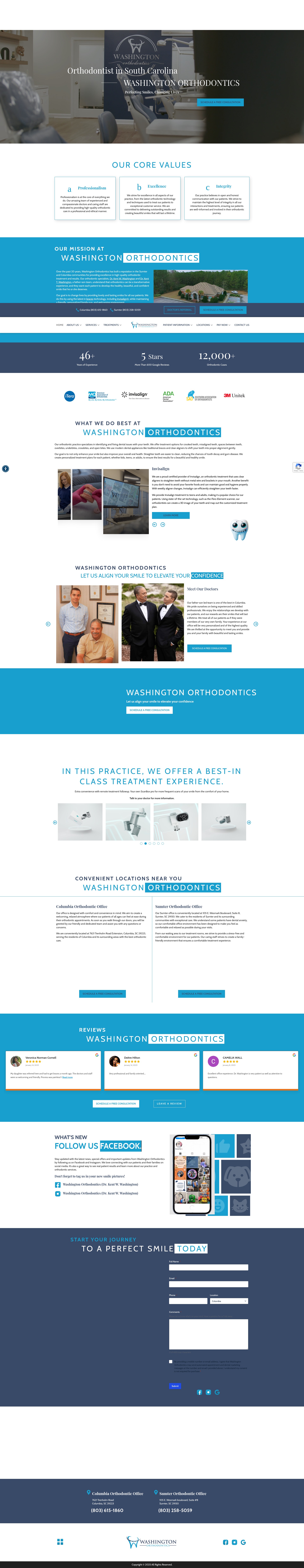 Screenshot of drwashingtonsbraces.com