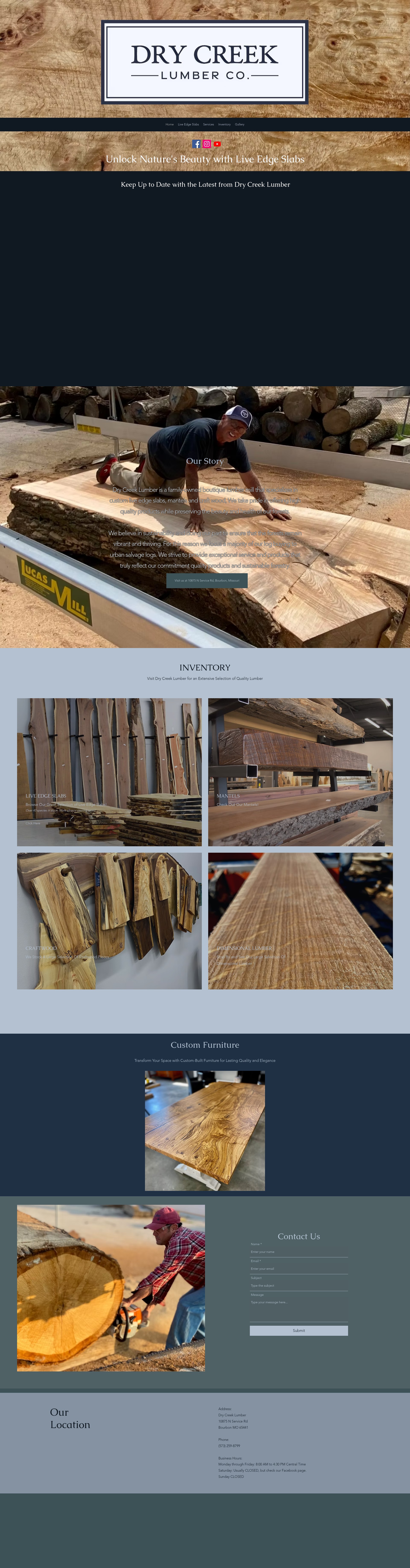 Screenshot of drycreeklumber.com