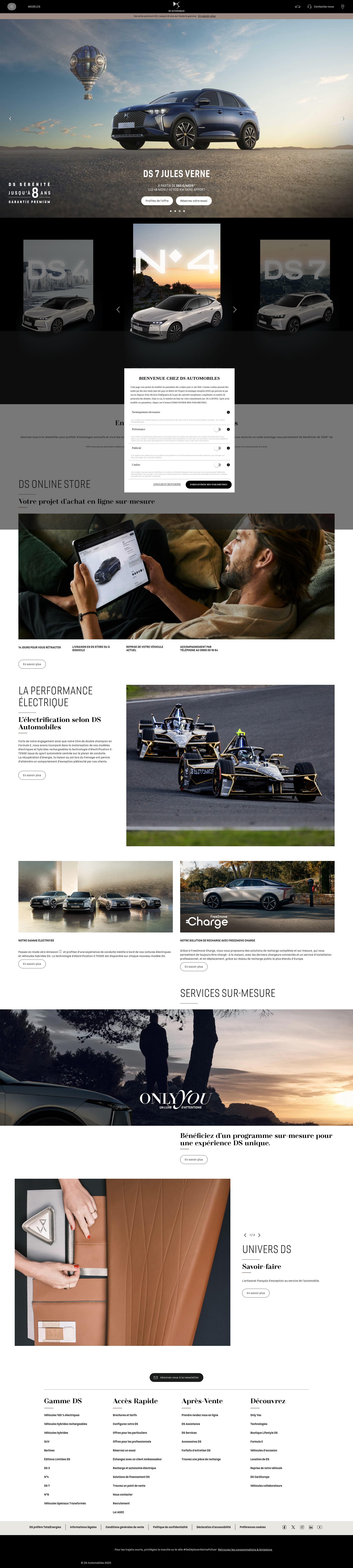 Screenshot of dsautomobiles.fr