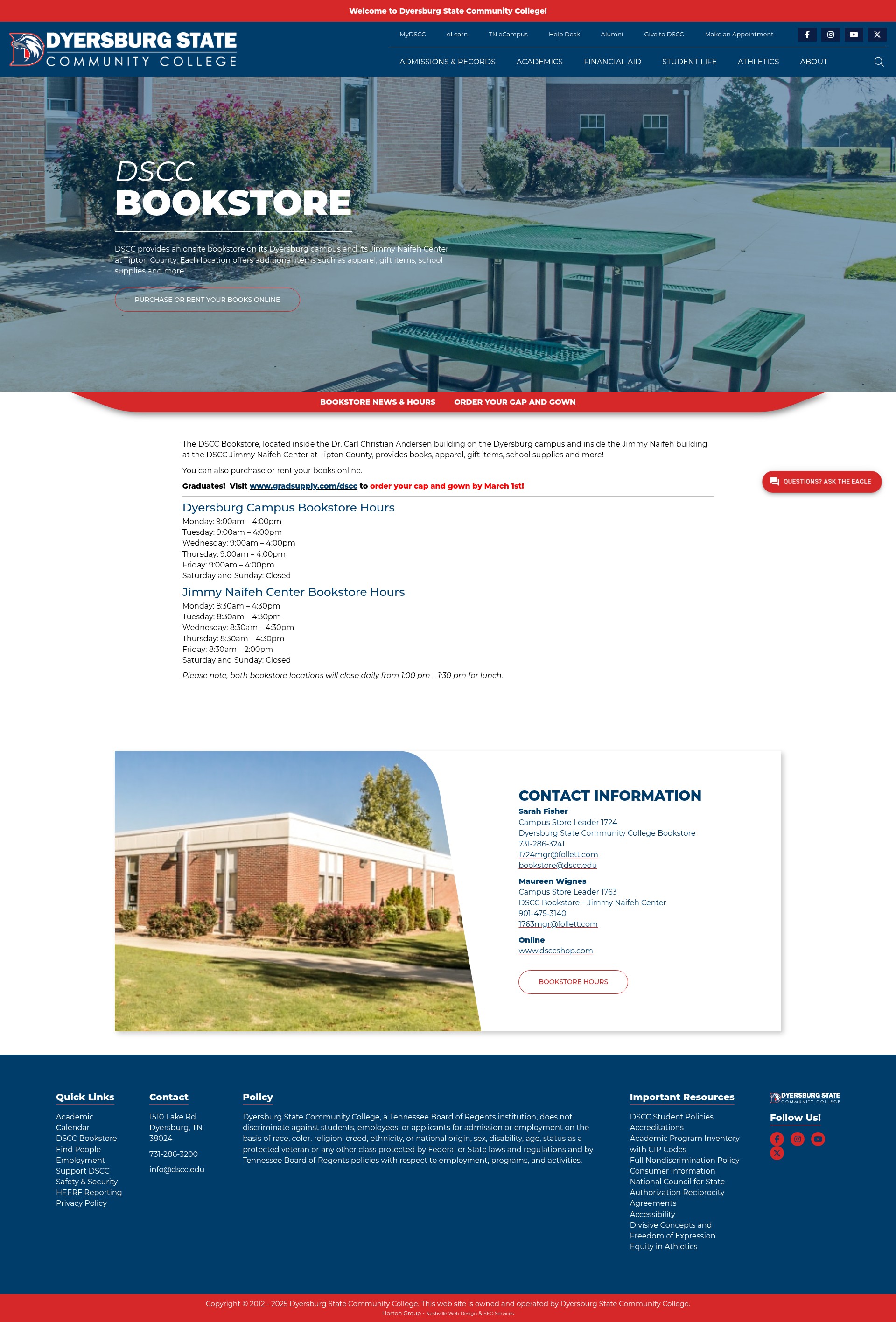Screenshot of dscc.edu