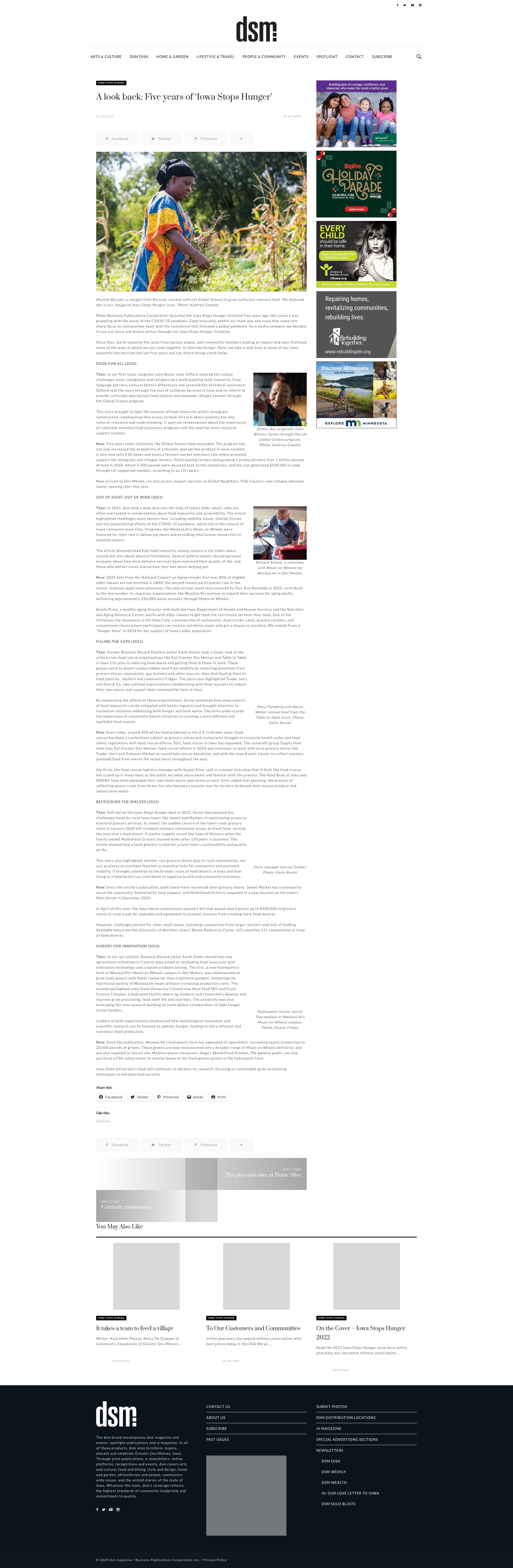 Screenshot of dsmmagazine.com