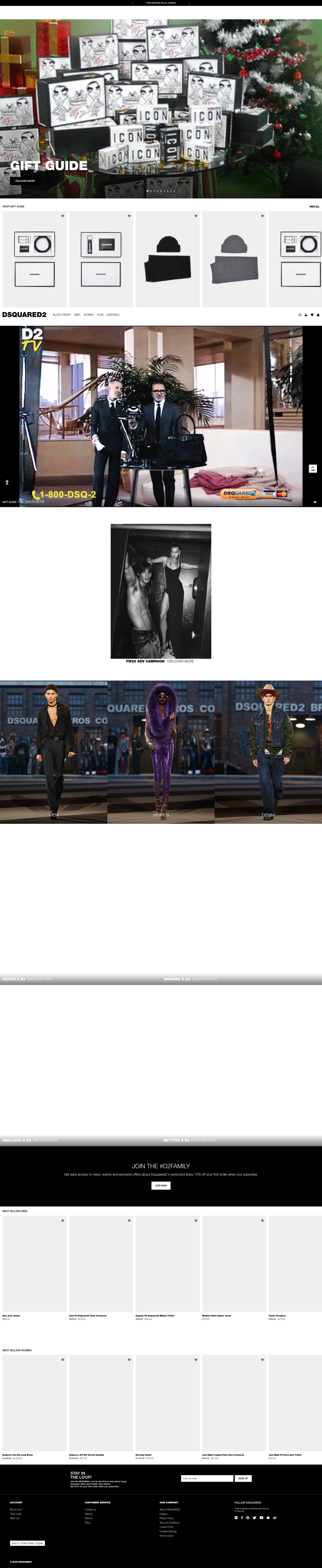 Screenshot of dsquared2.com