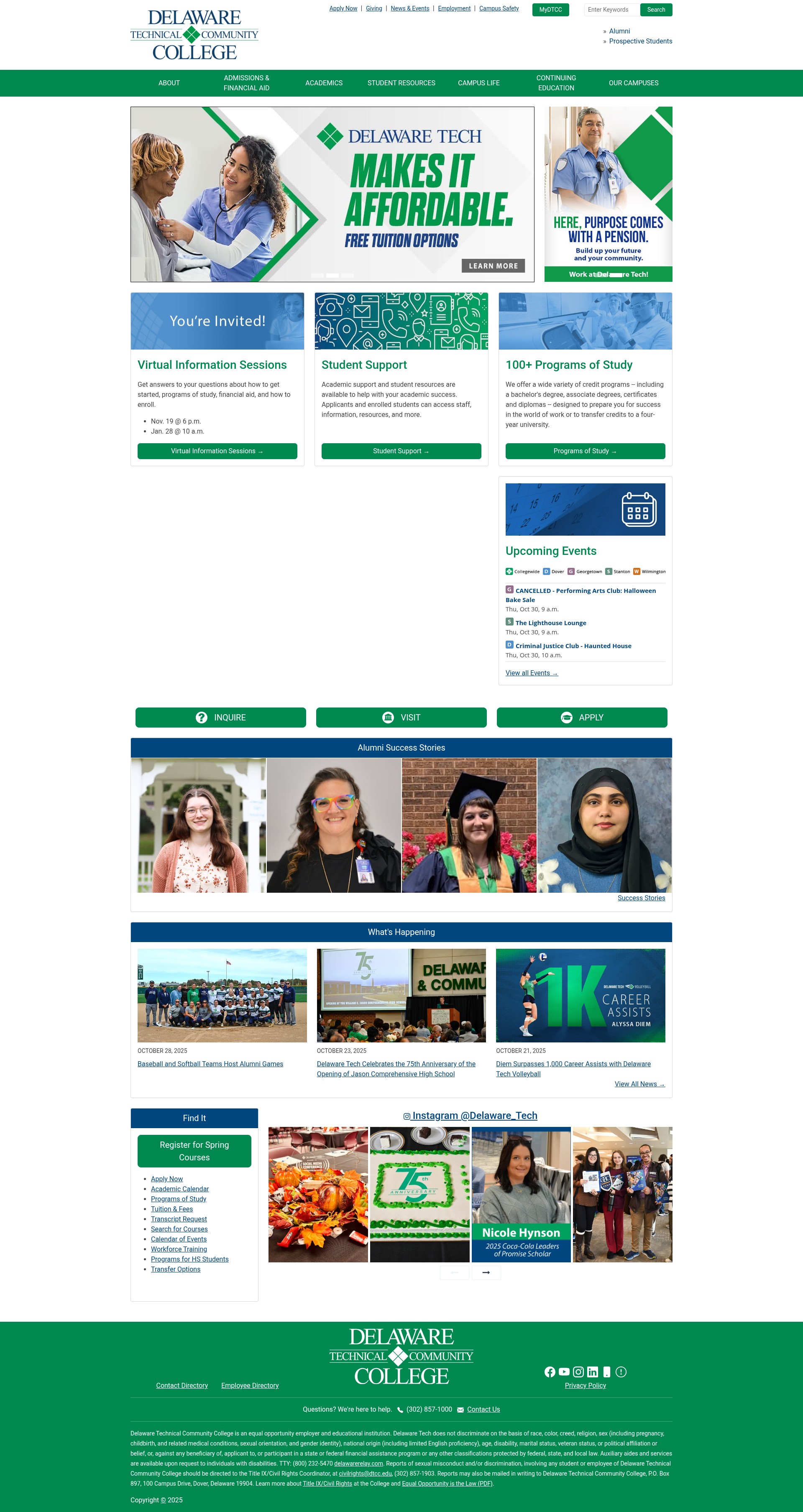 Screenshot of dtcc.edu
