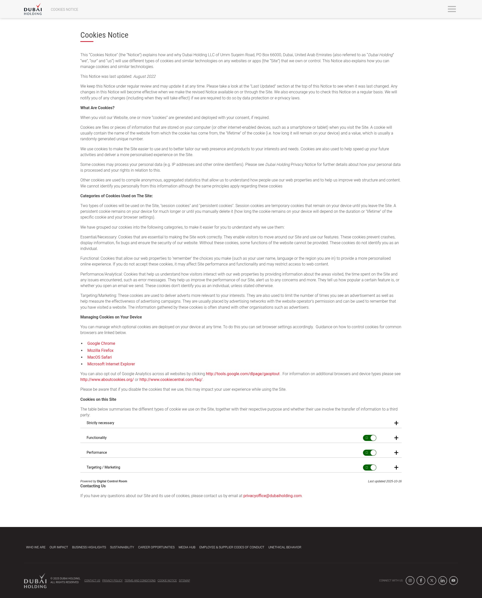 Screenshot of dubaiholding.com