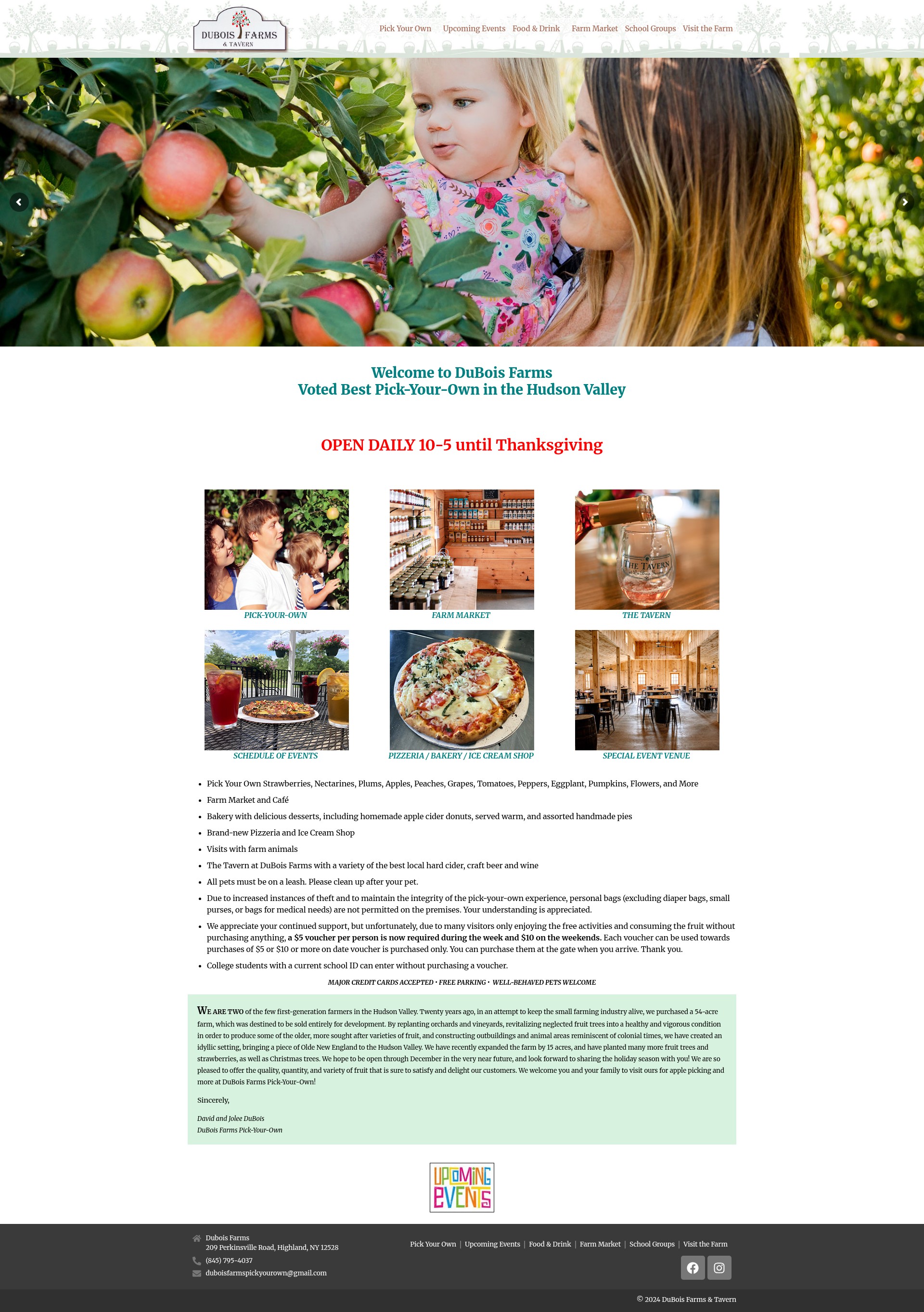 Screenshot of duboisfarms.com