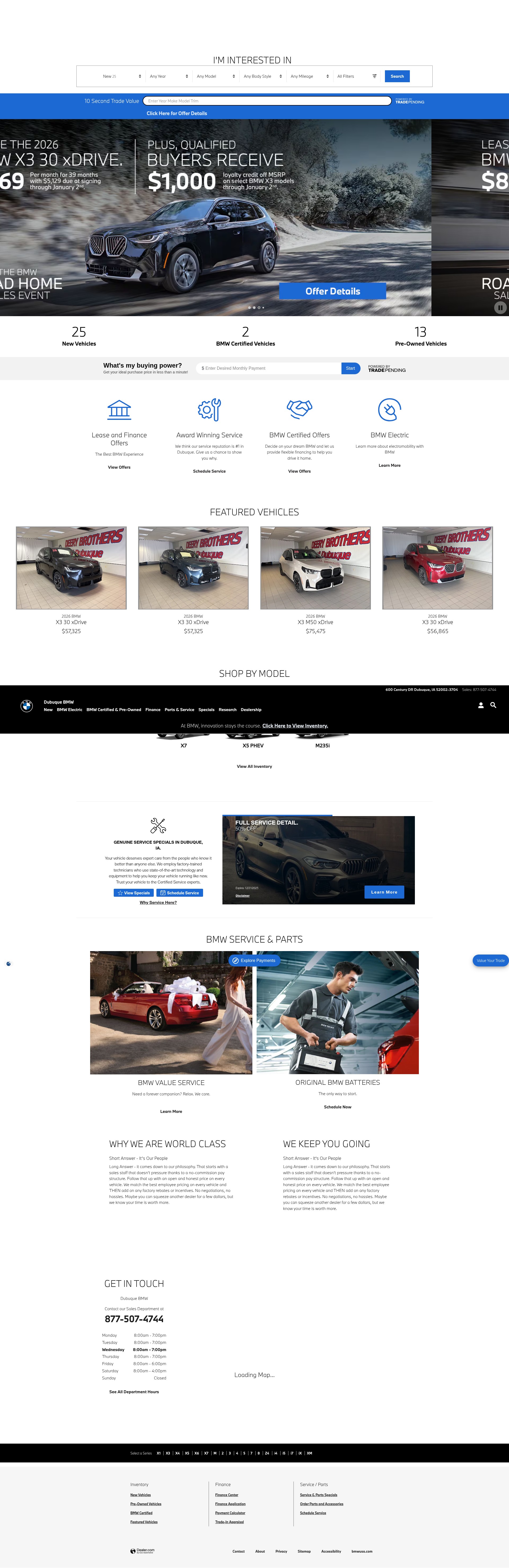 Screenshot of dubuquebmw.com