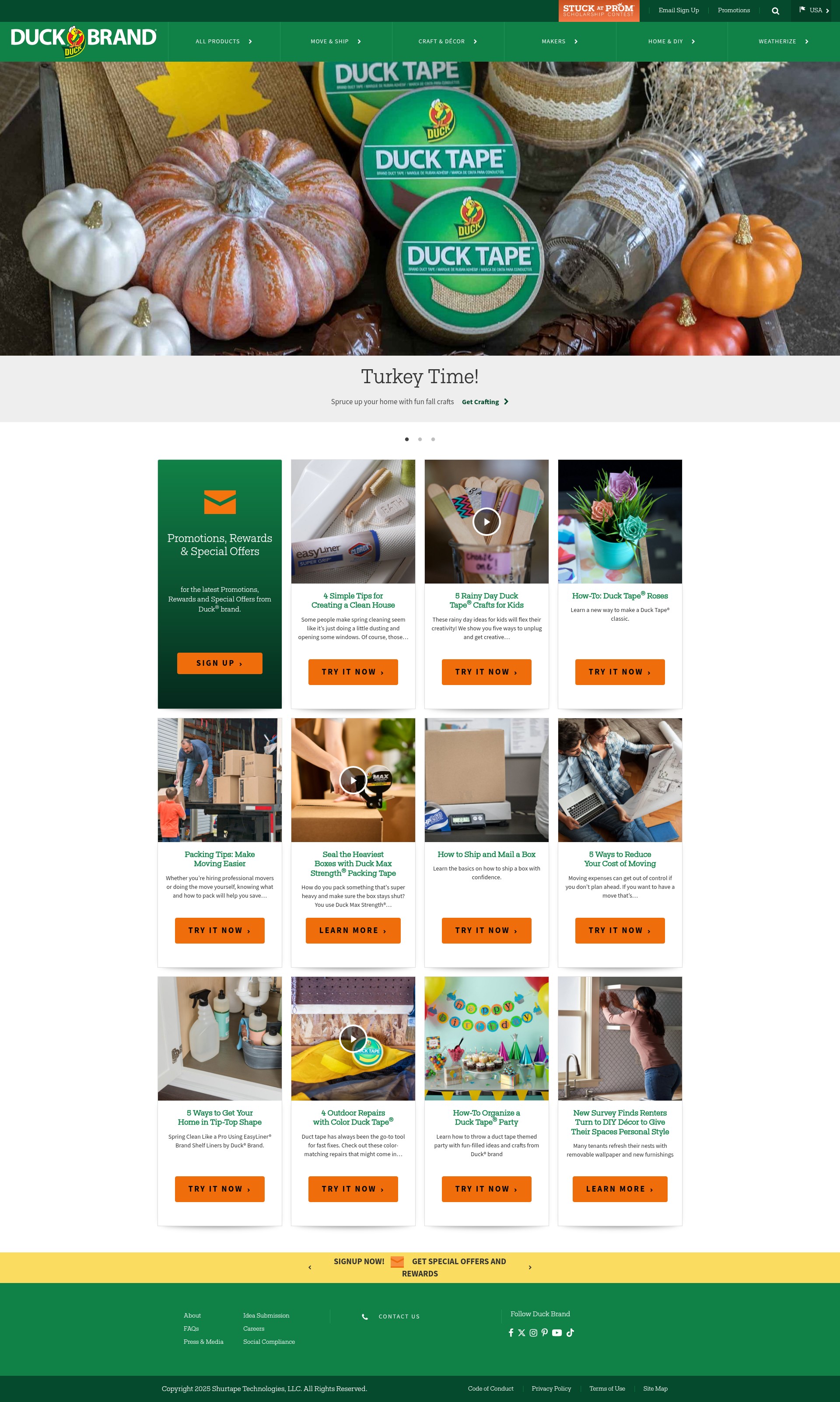 Screenshot of duckbrand.com