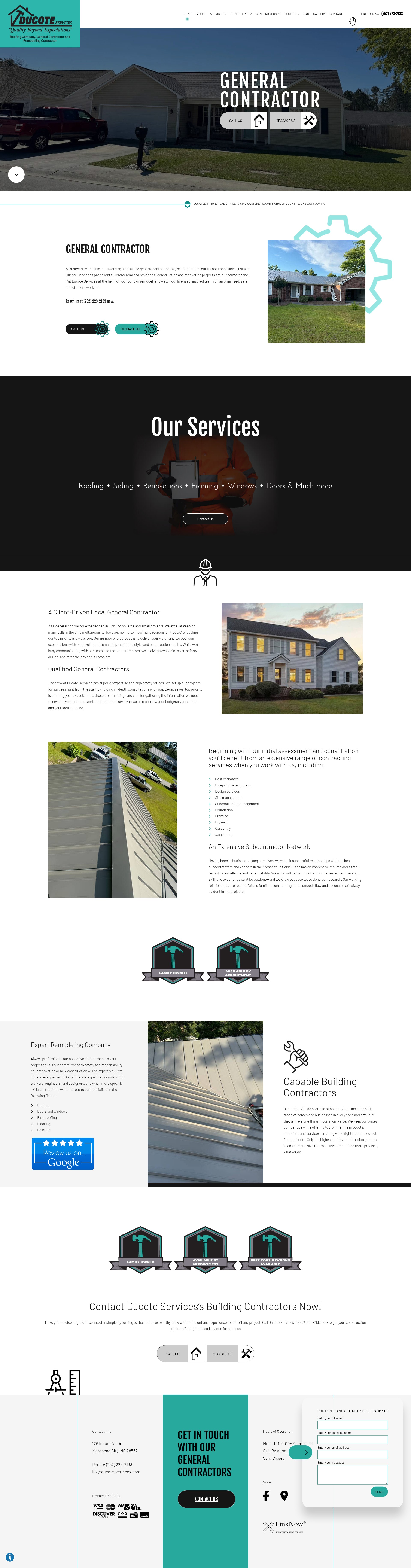 Screenshot of ducoteservices.com