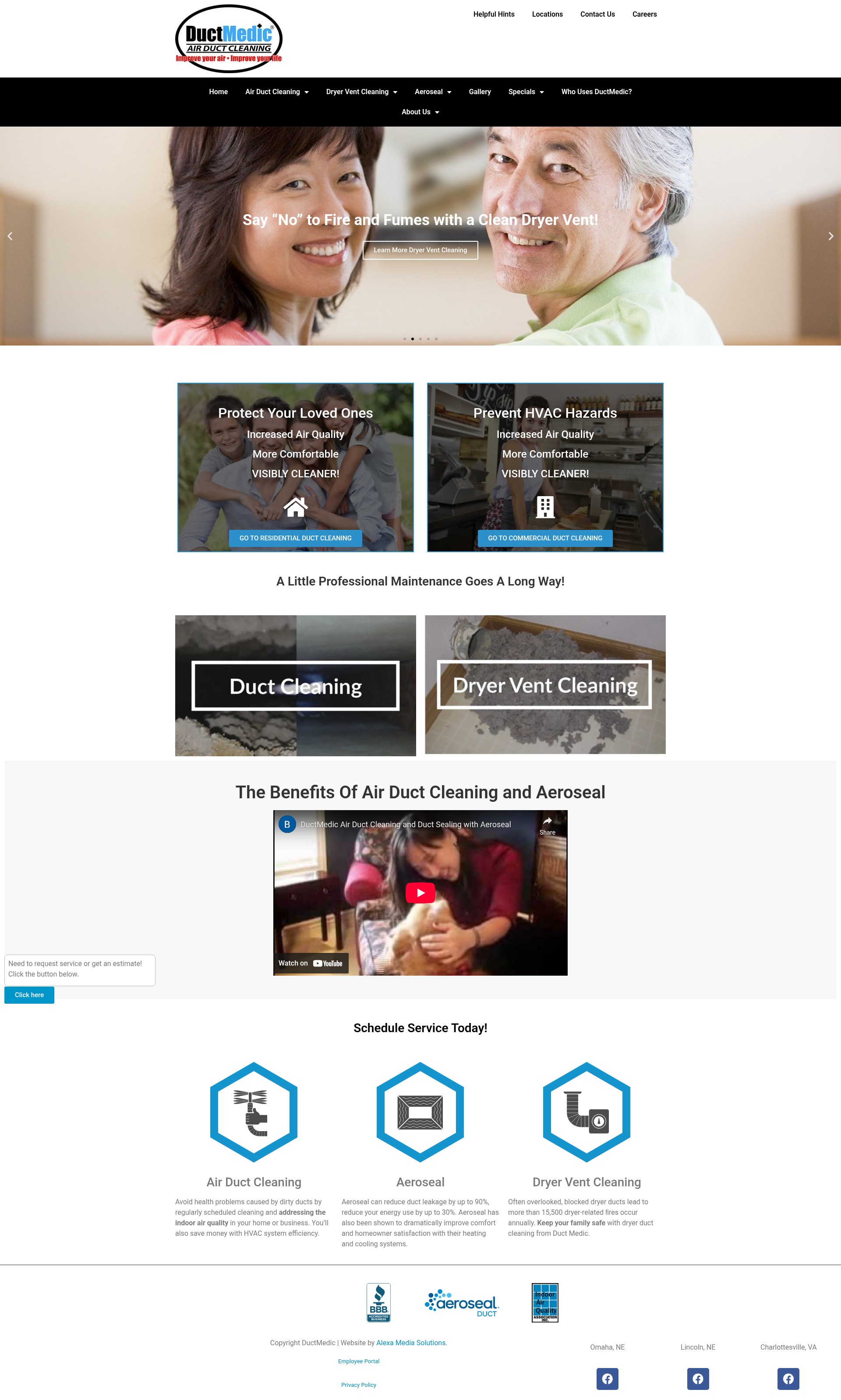 Screenshot of ductmedic.com