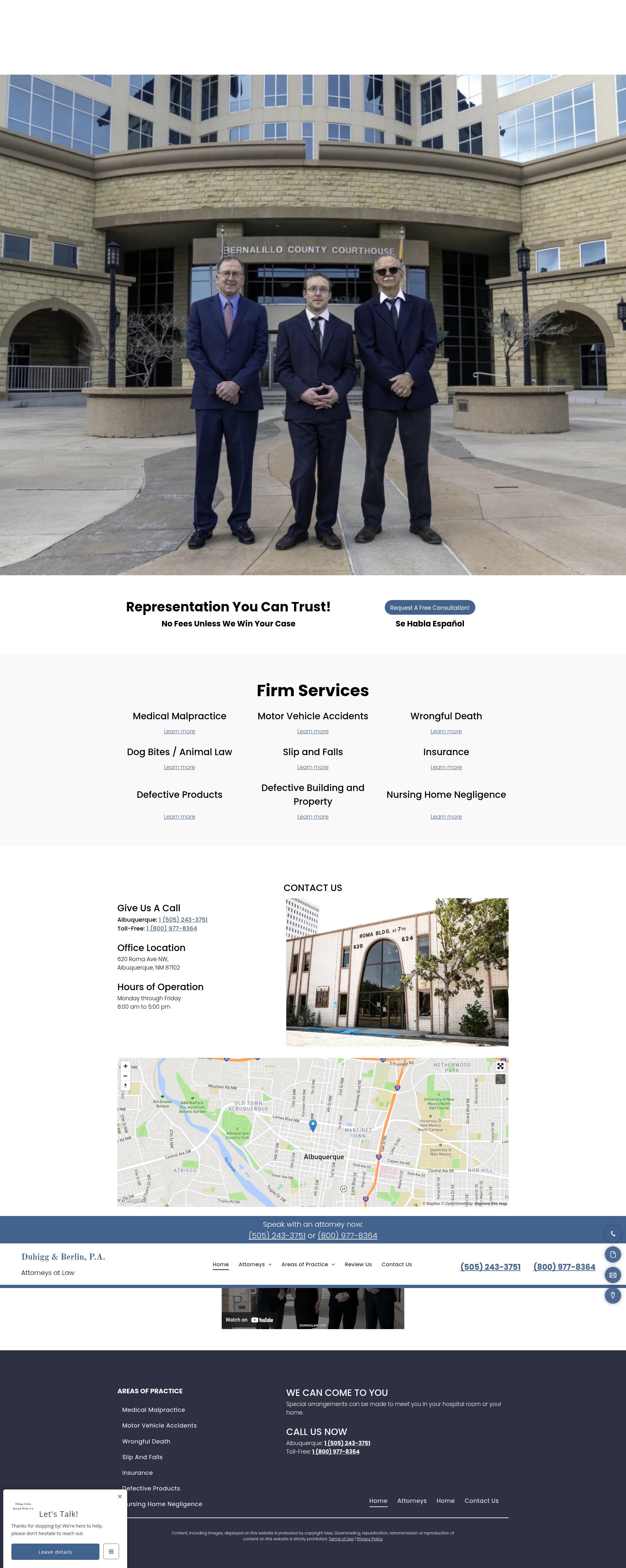 Screenshot of duhigglaw.com
