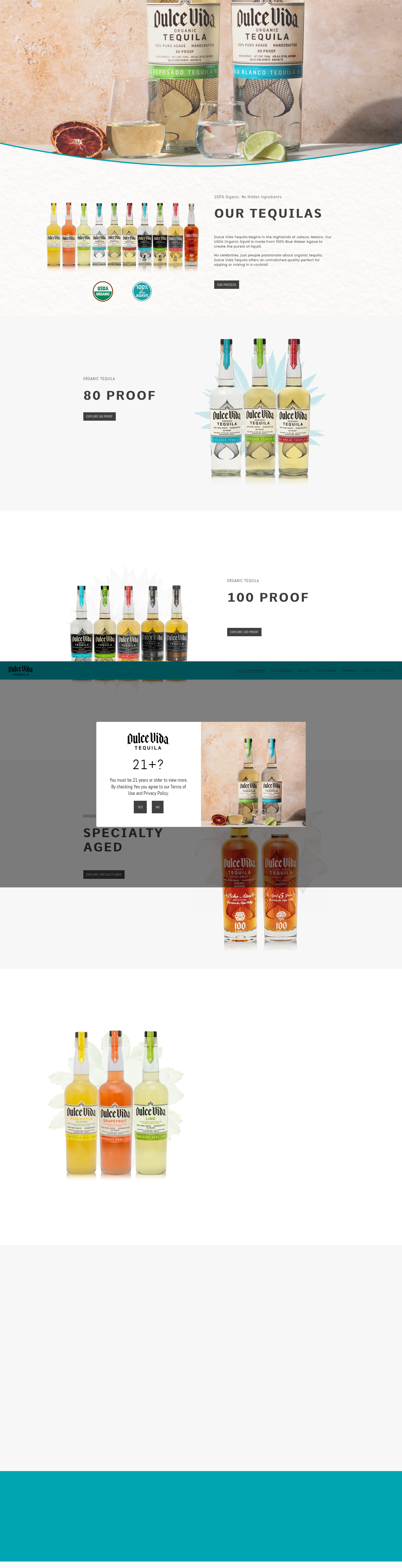 Screenshot of dulcevidaspirits.com
