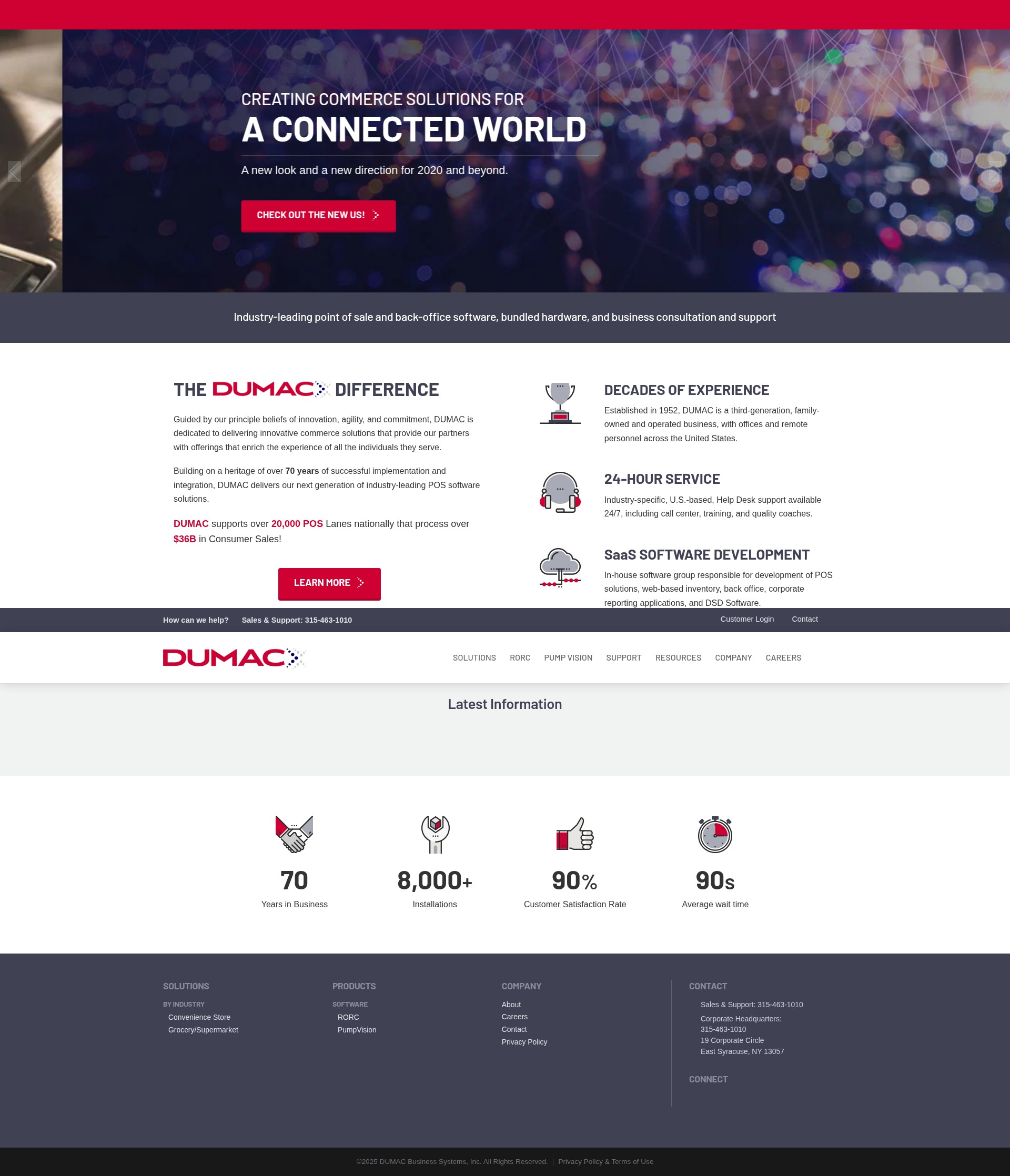 Screenshot of dumac.com
