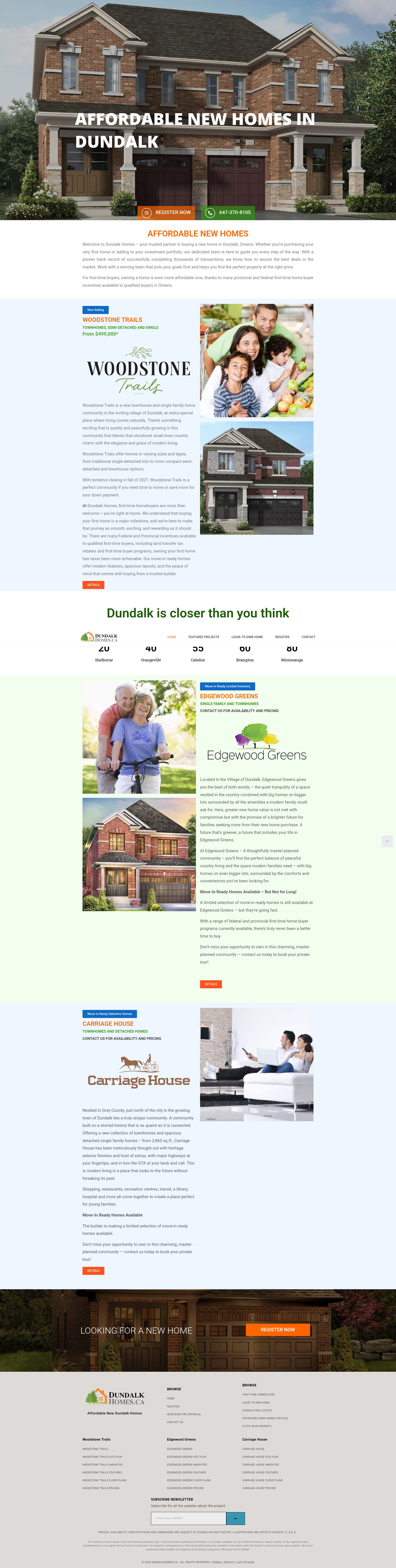 Screenshot of dundalkhomes.ca