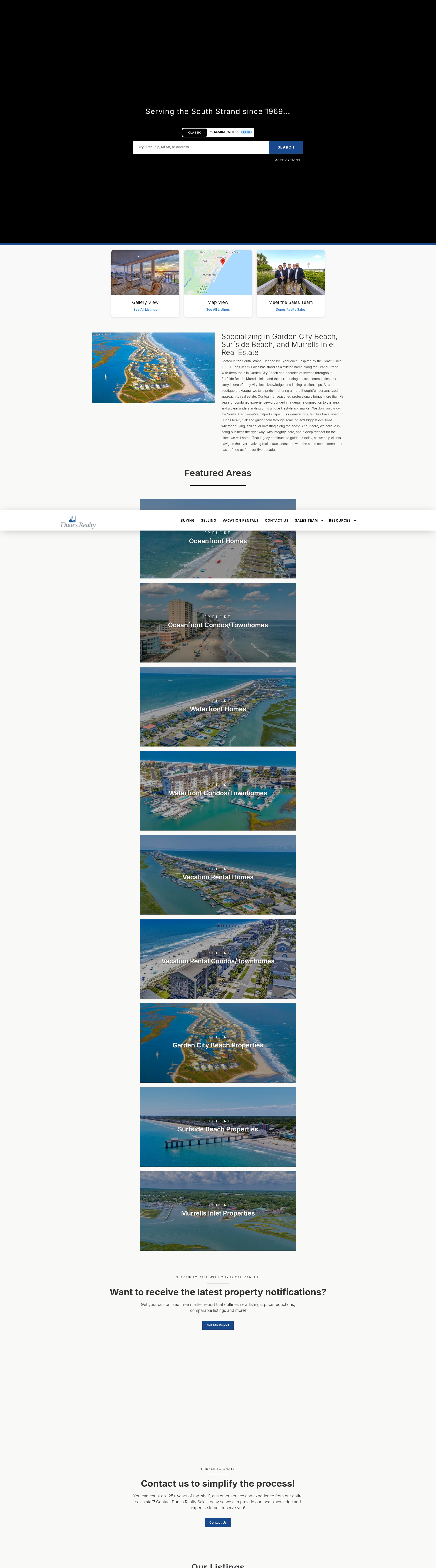 Screenshot of dunesrealtysales.com