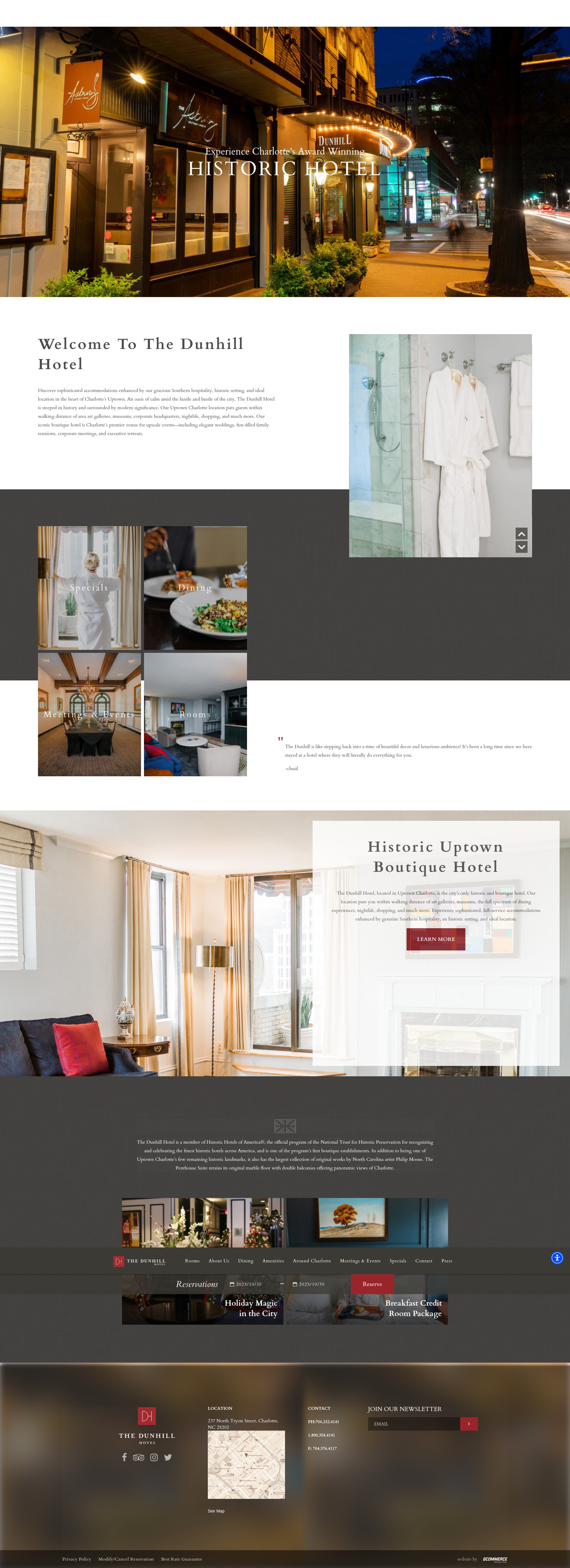 Screenshot of dunhillhotel.com