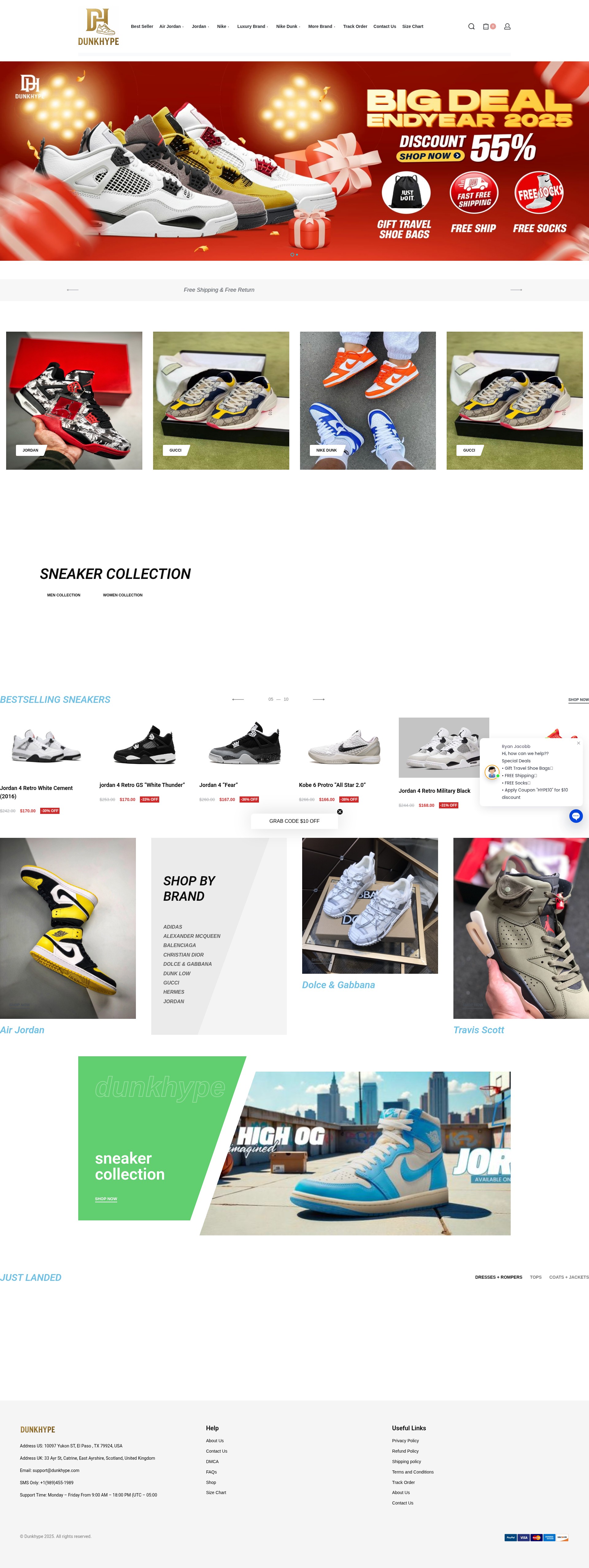 Screenshot of dunkhype.com