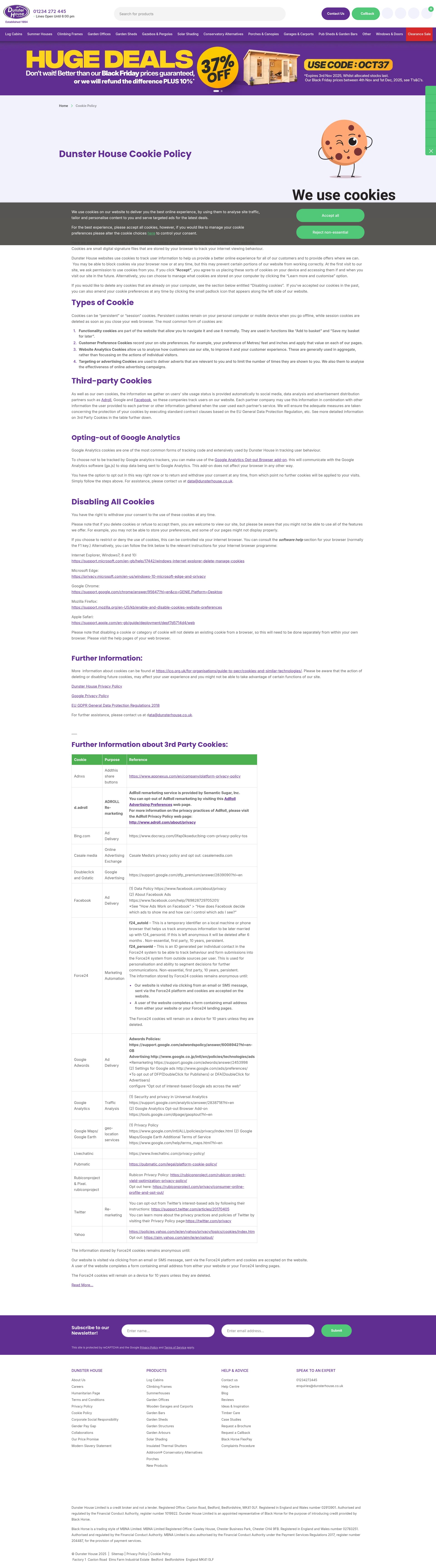 Screenshot of dunsterhouse.co.uk