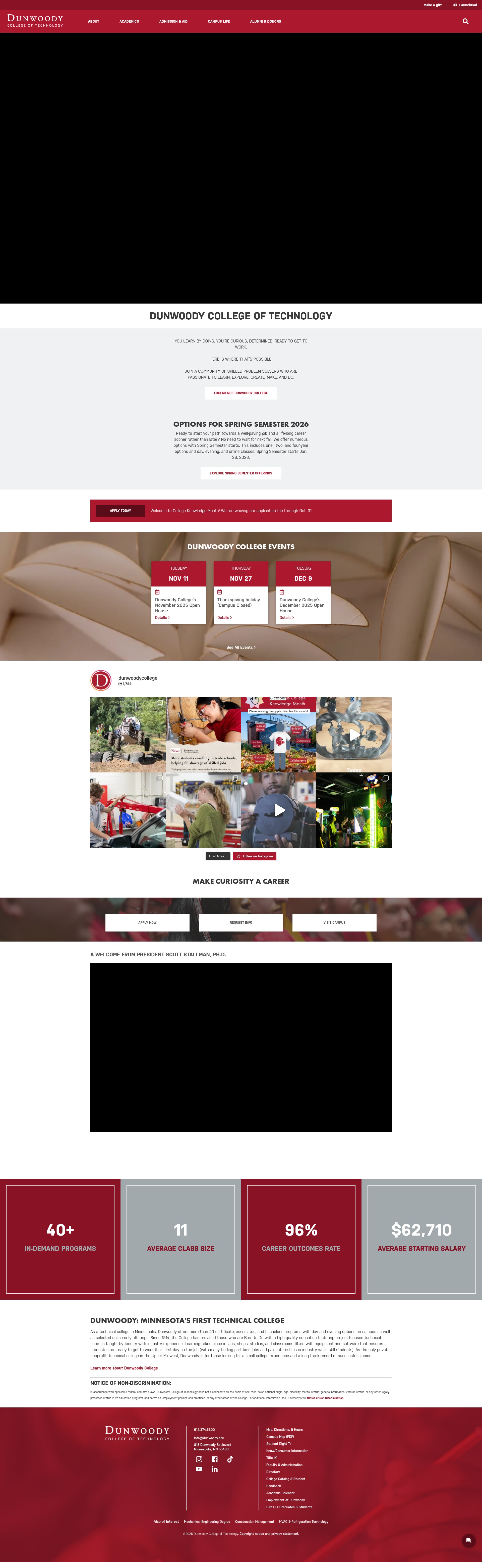 Screenshot of dunwoody.edu