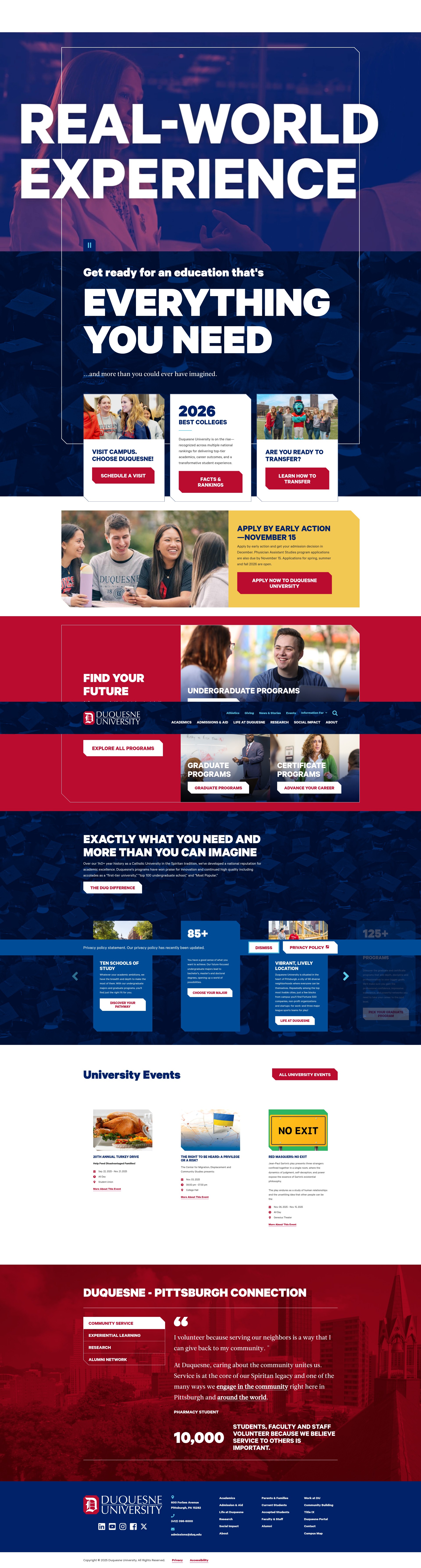 Screenshot of duq.edu