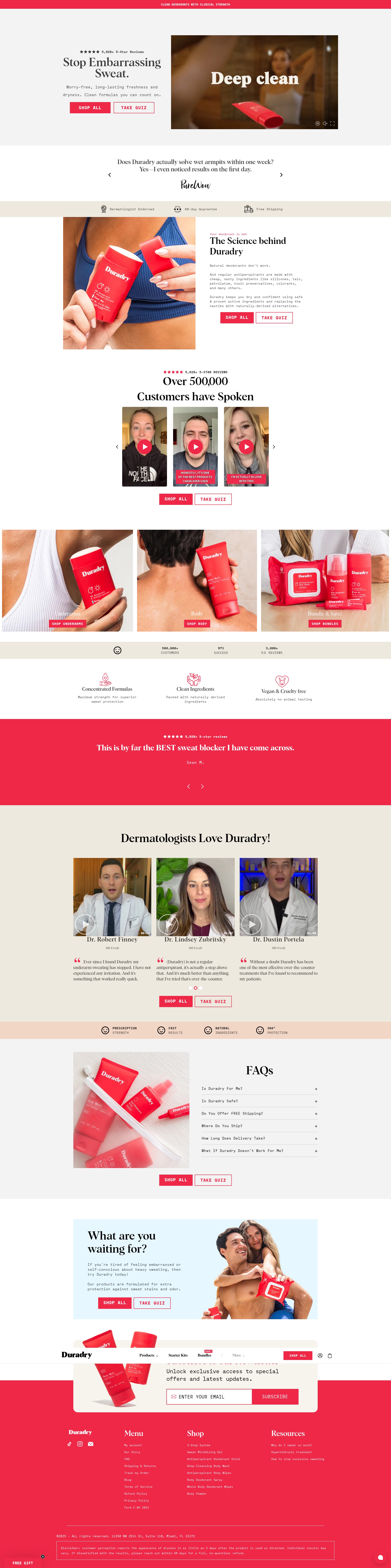 Screenshot of duradry-store.myshopify.com