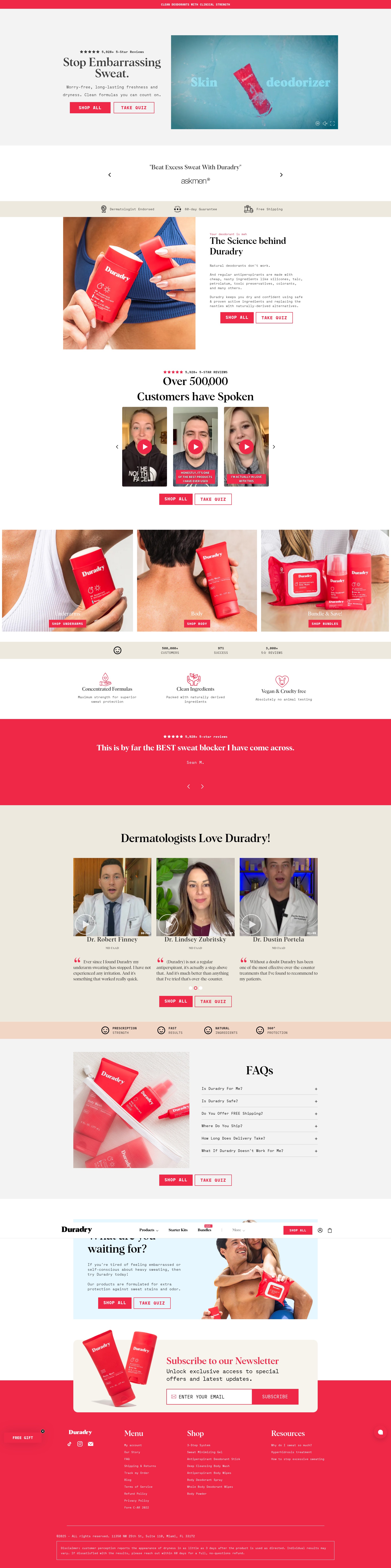 Screenshot of duradry.com