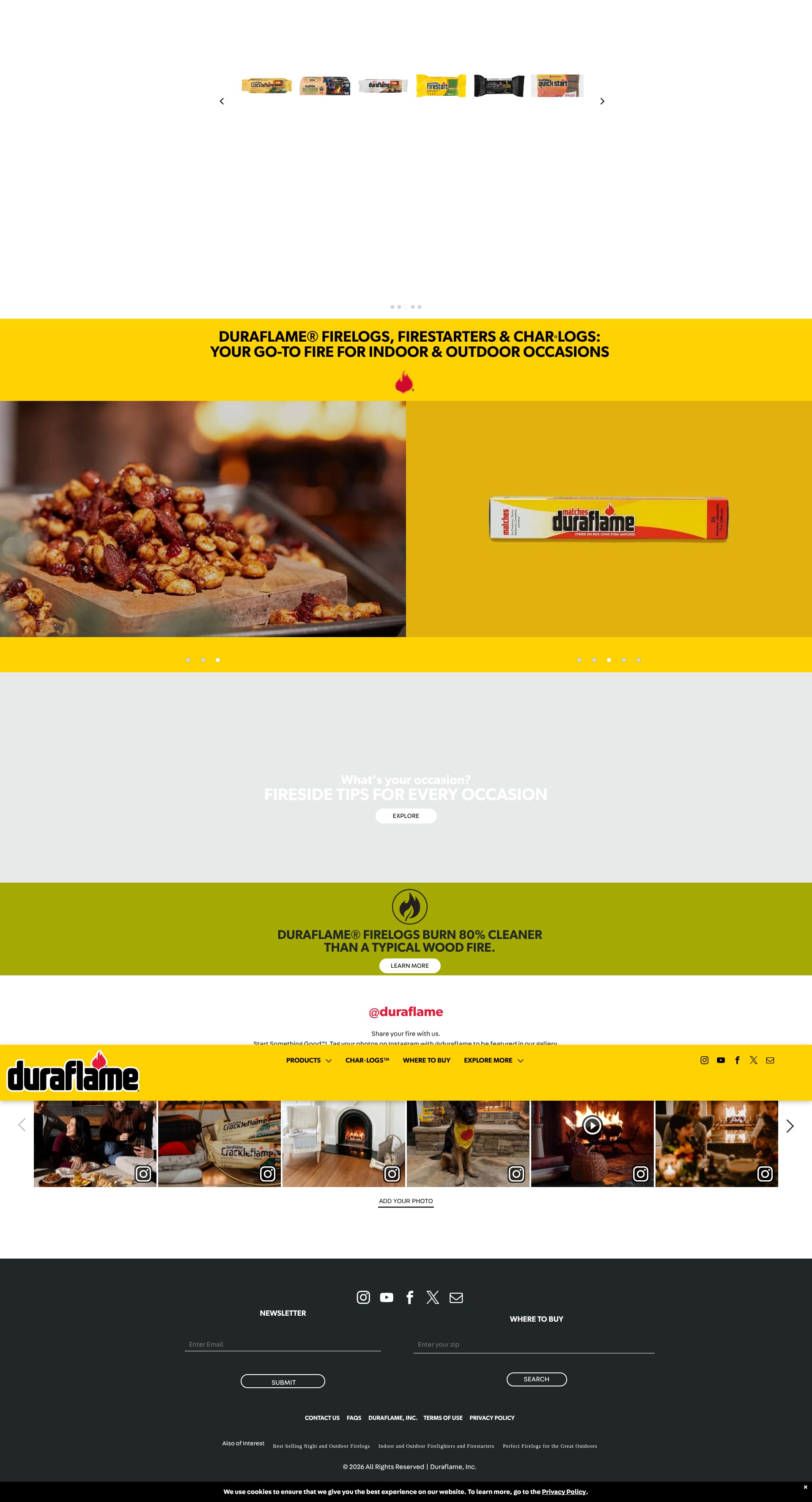 Screenshot of duraflame.com