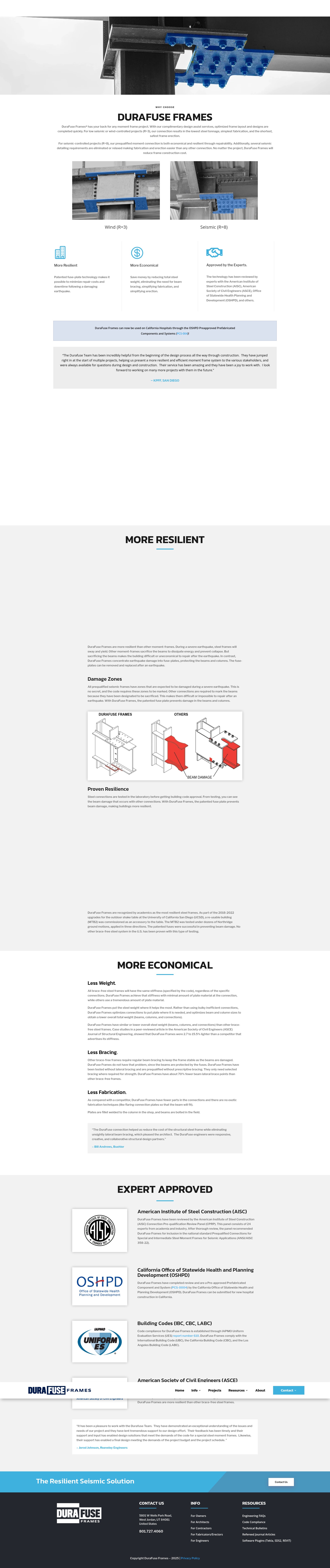 Screenshot of durafuseframes.com