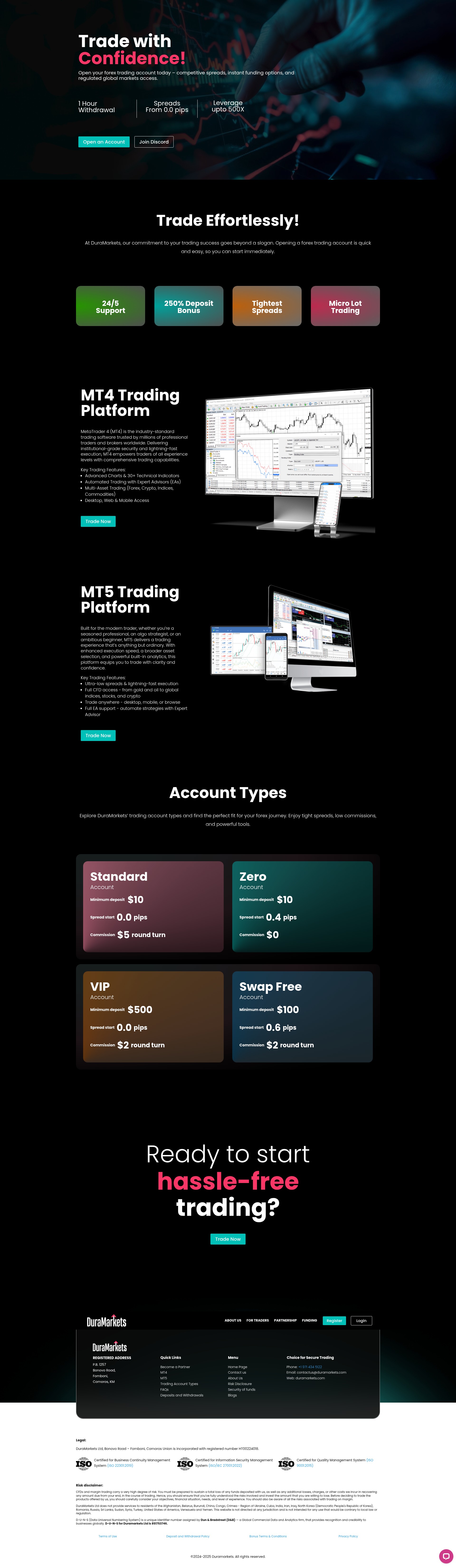 Screenshot of duramarkets.com