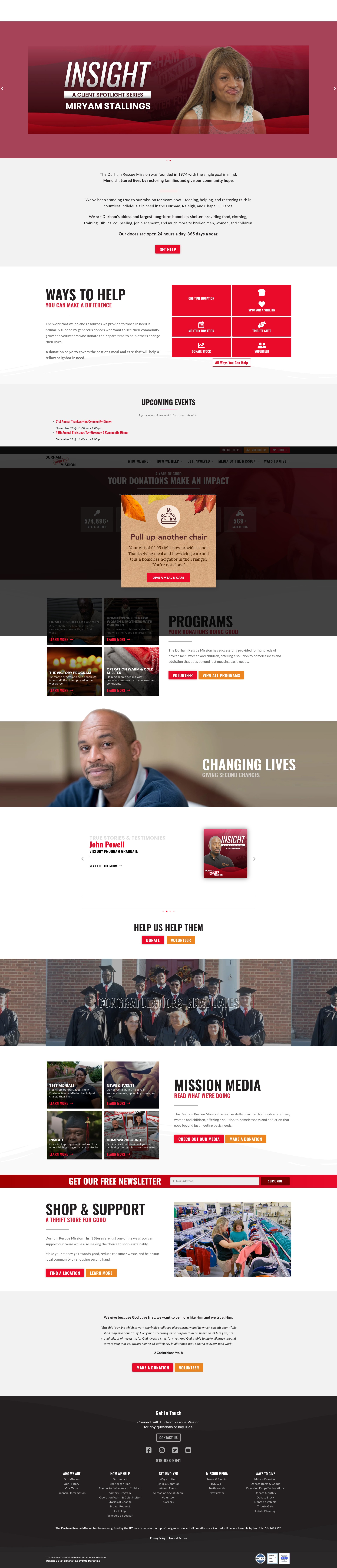 Screenshot of durhamrescuemission.org