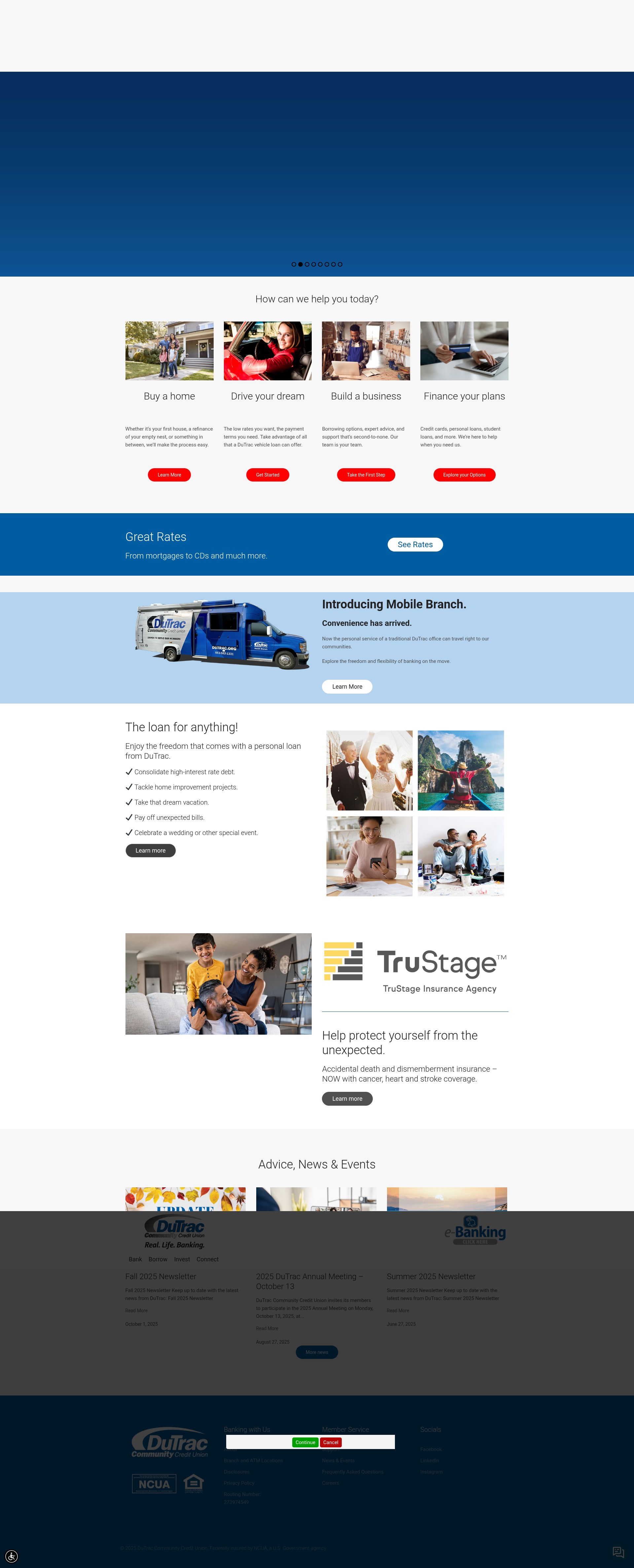 Screenshot of dutrac.org