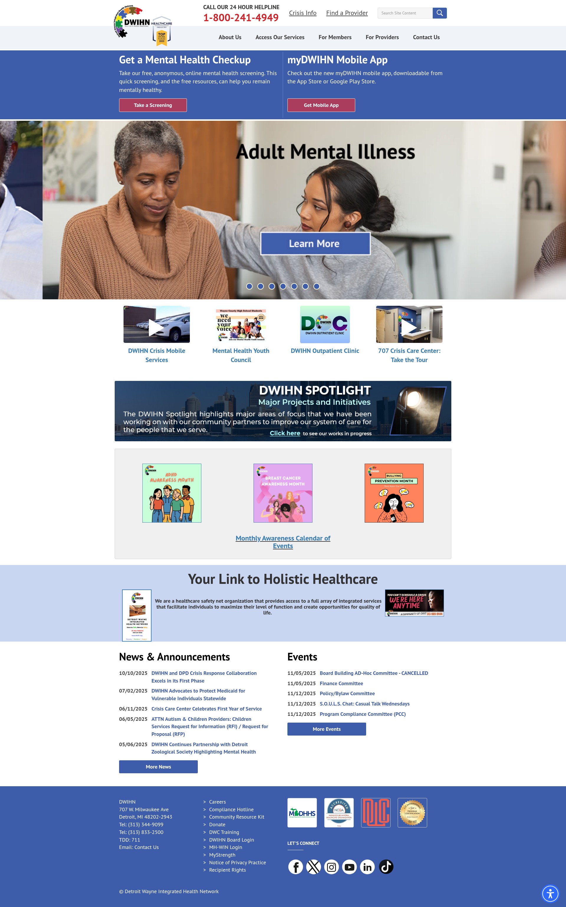 Screenshot of dwihn.org