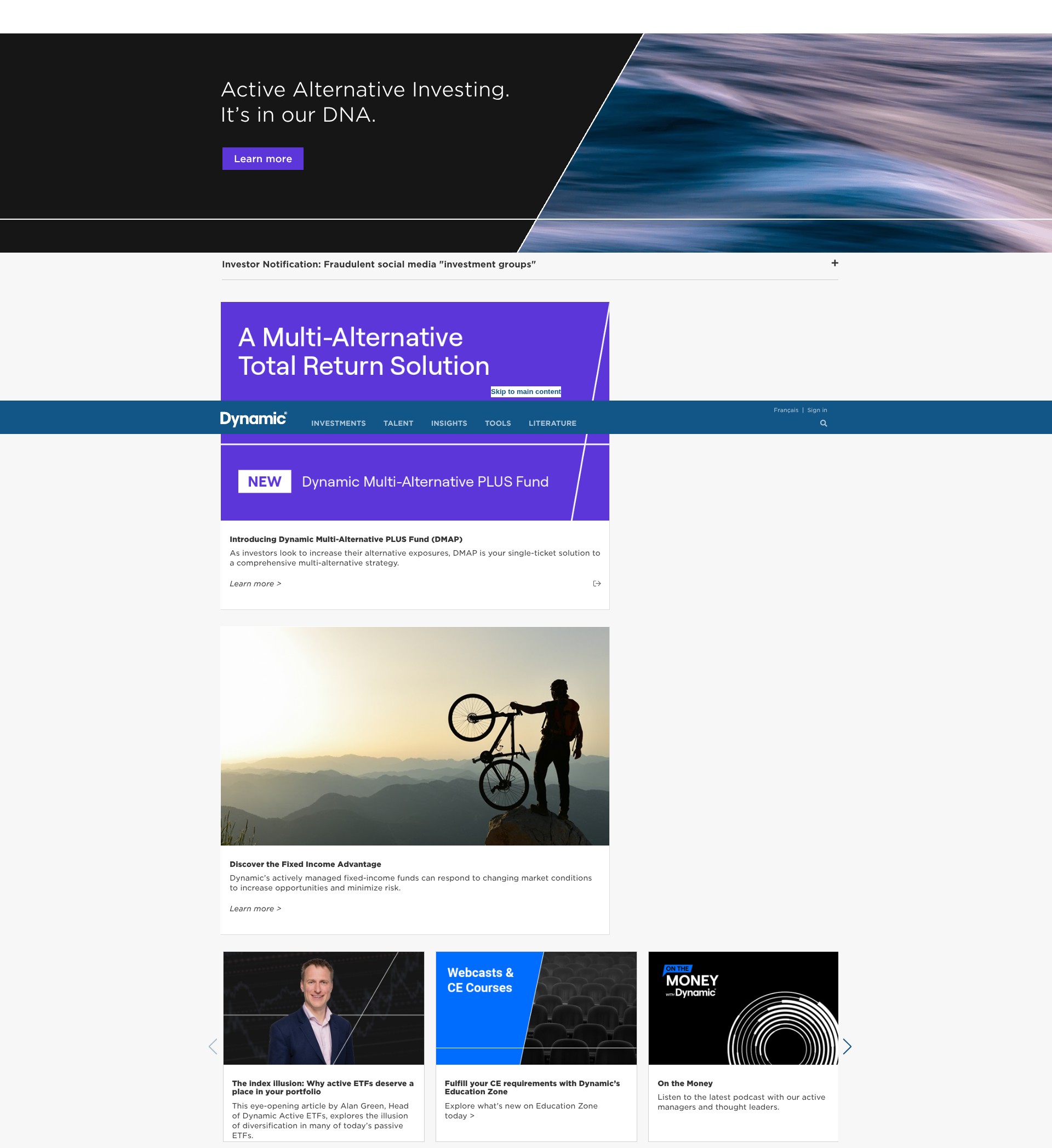 Screenshot of dynamic.ca