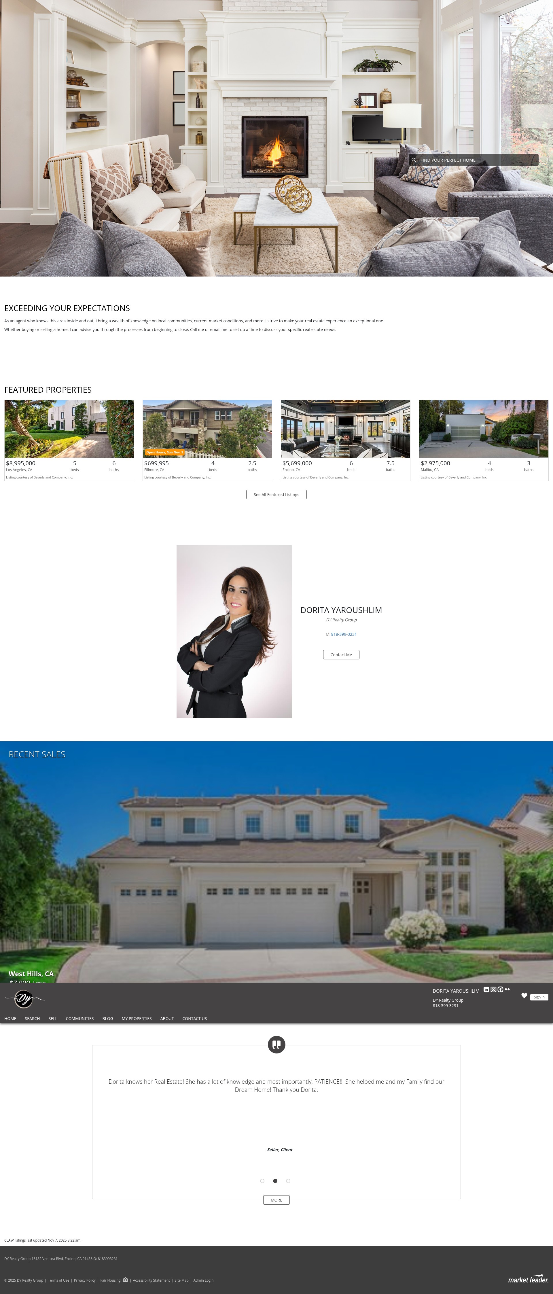 Screenshot of dyrealtyhomes.com
