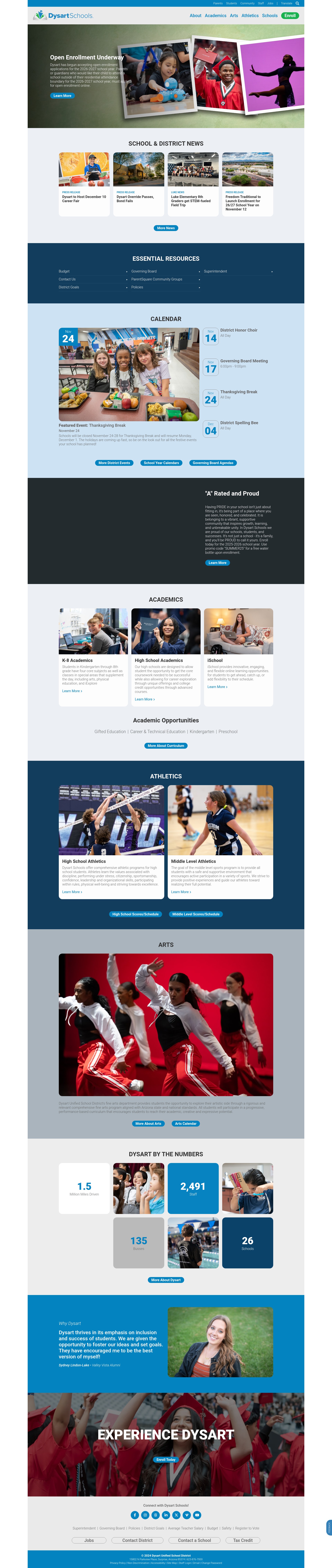 Screenshot of dysart.org