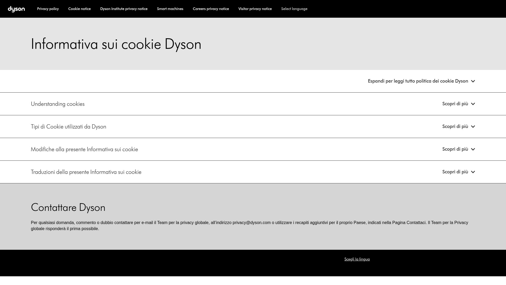 Screenshot of dyson.it