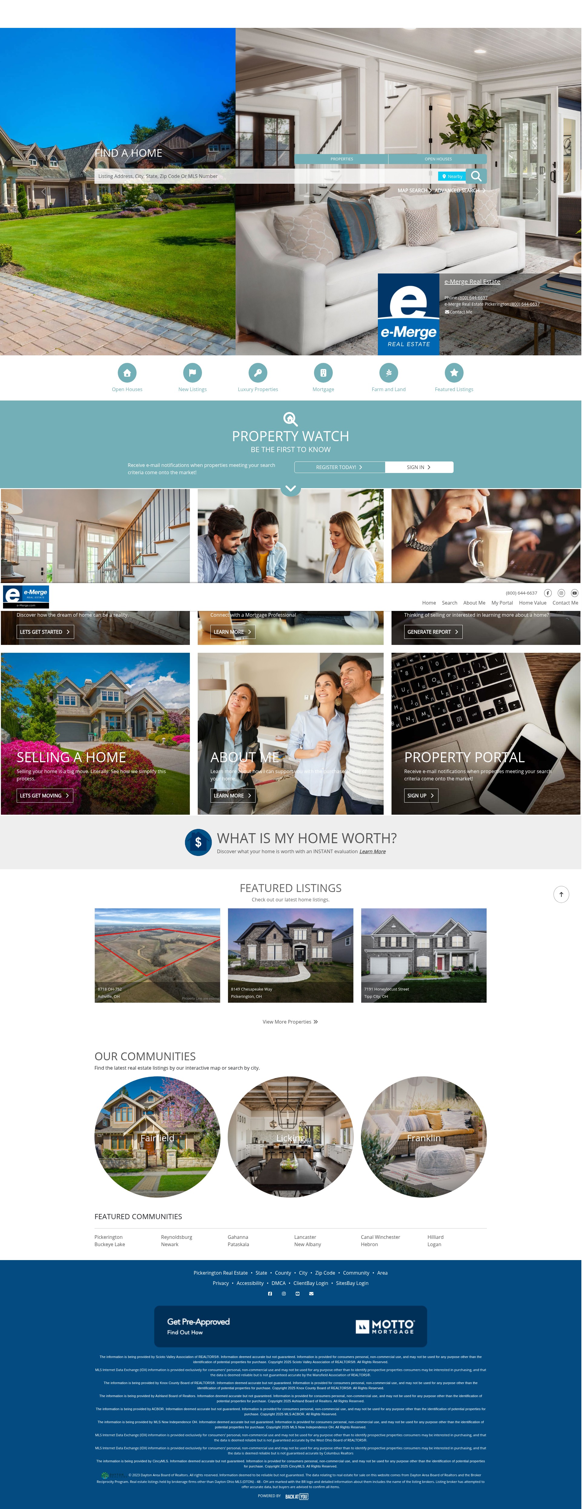 Screenshot of e-mergerealestate.e-merge.com