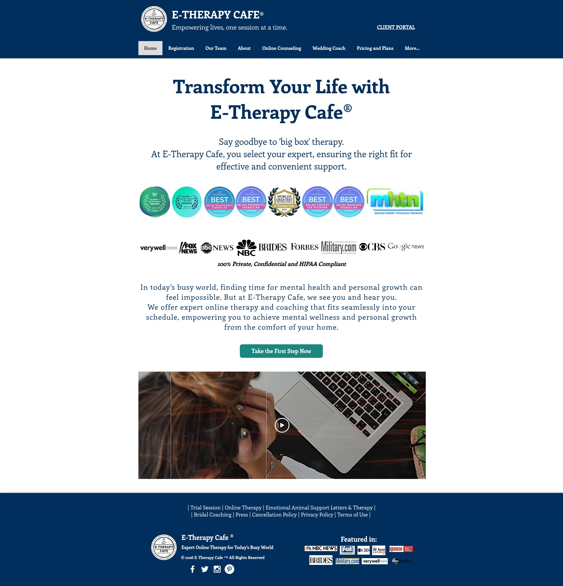 Screenshot of e-therapycafe.com