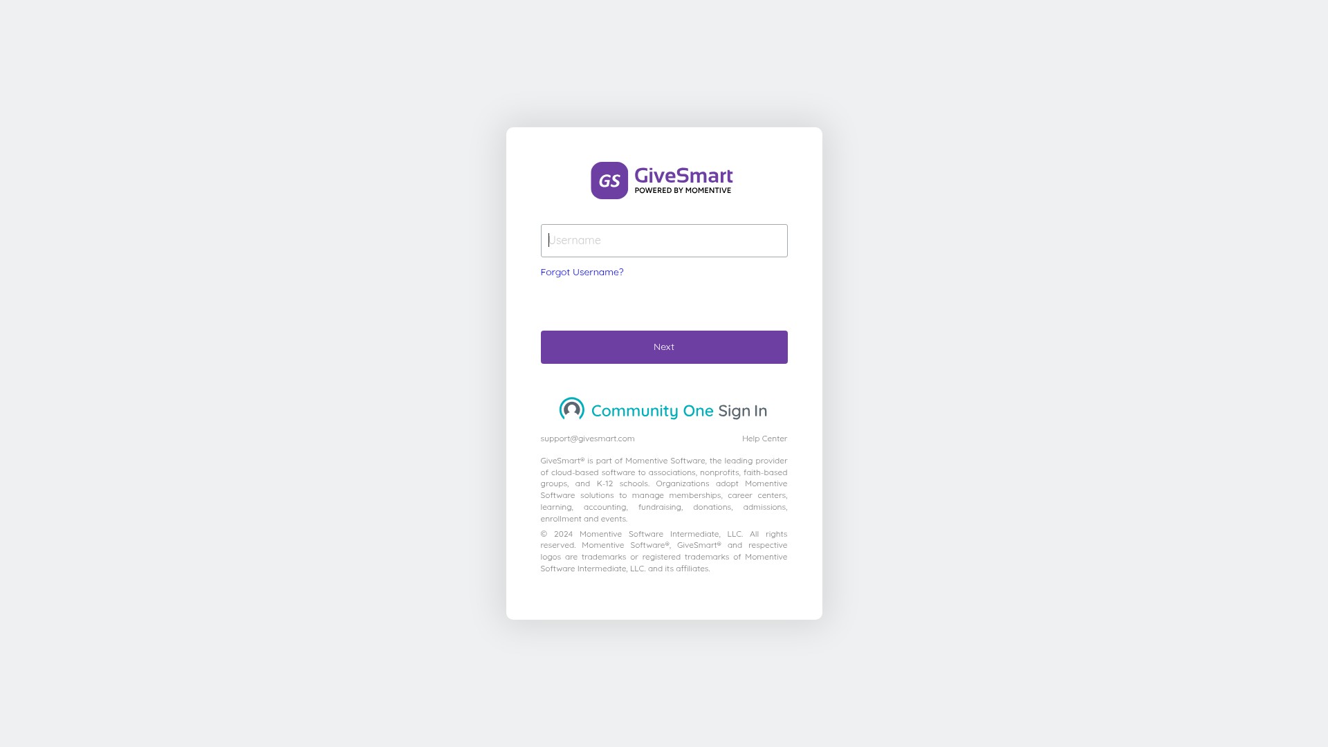 Screenshot of e.givesmart.com