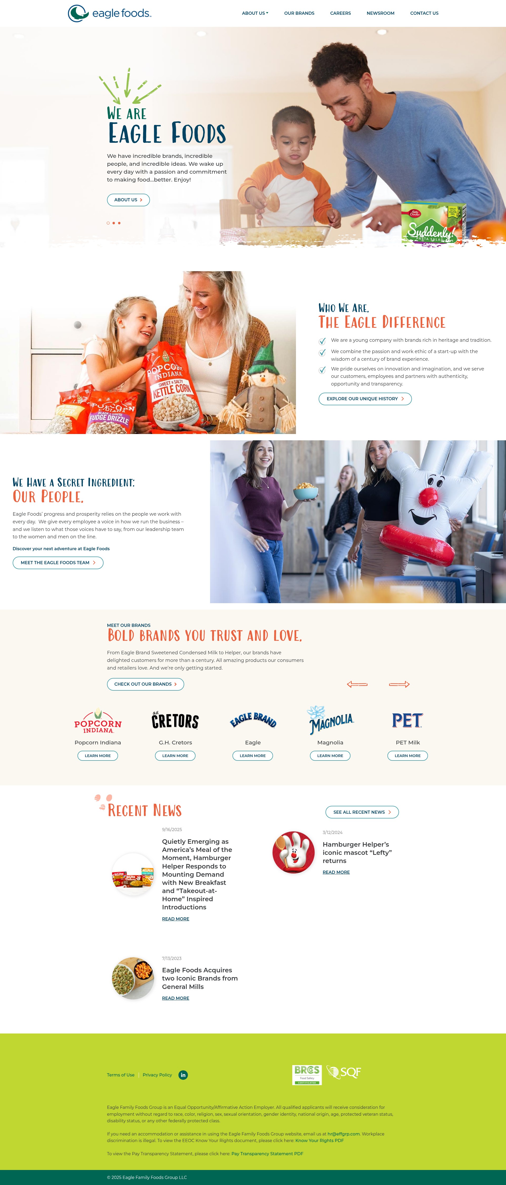 Screenshot of eaglefoods.com