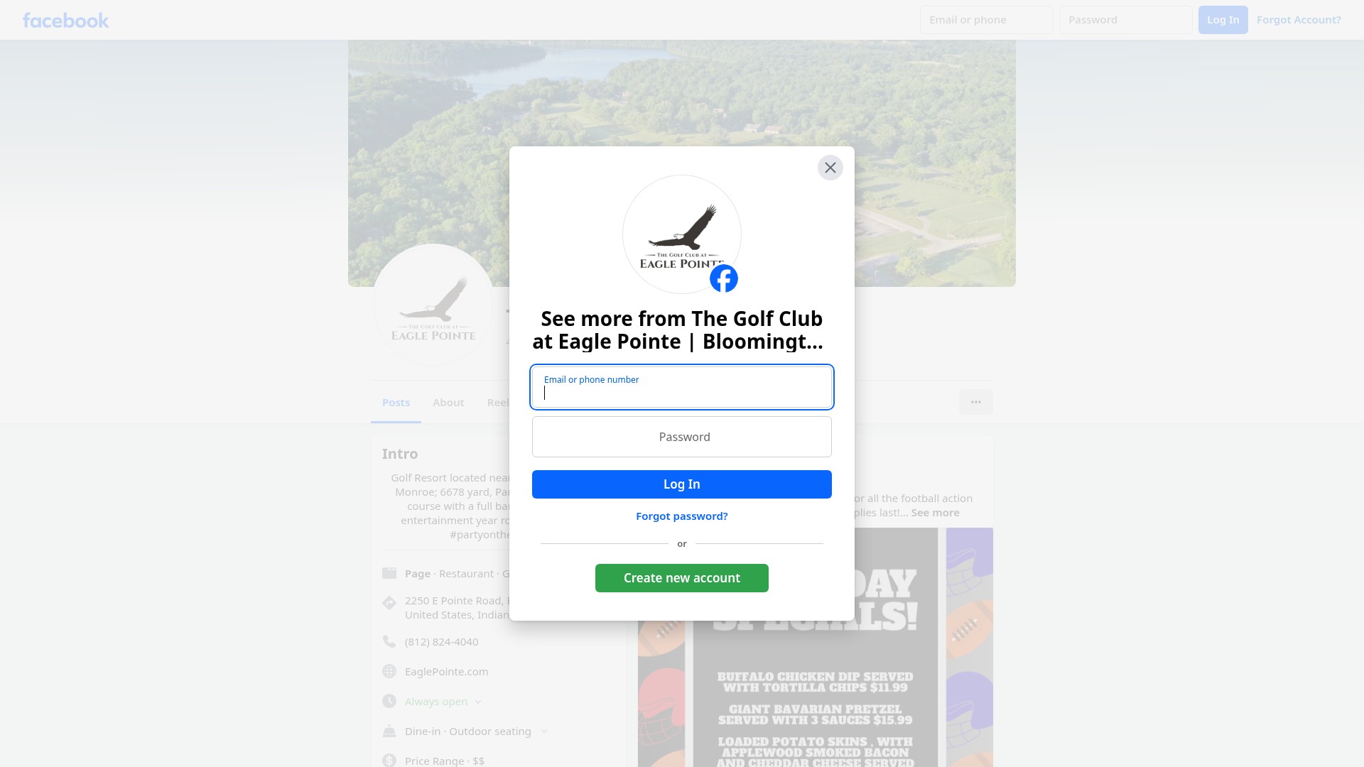 Screenshot of eaglepointe.com