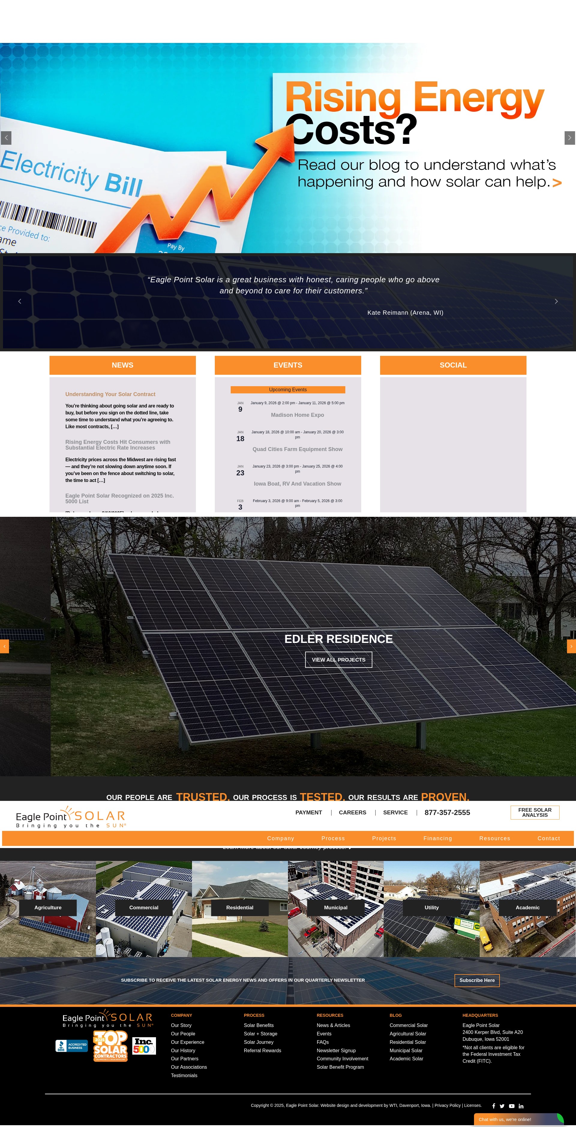 Screenshot of eaglepointsolar.com
