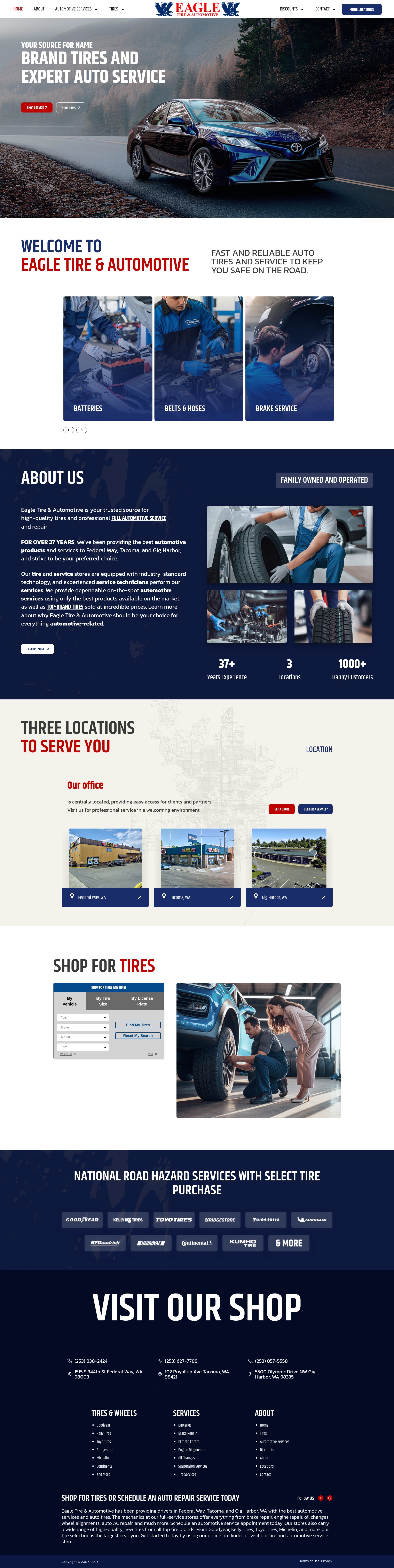 Screenshot of eagletire.com
