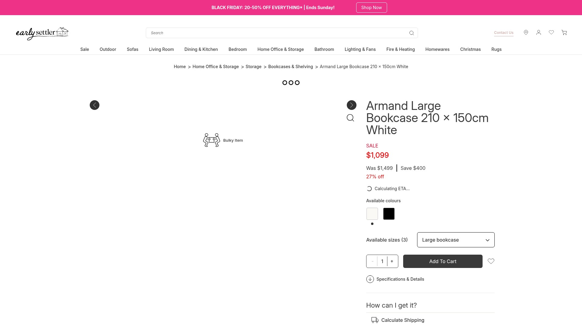 Screenshot of earlysettler.com.au