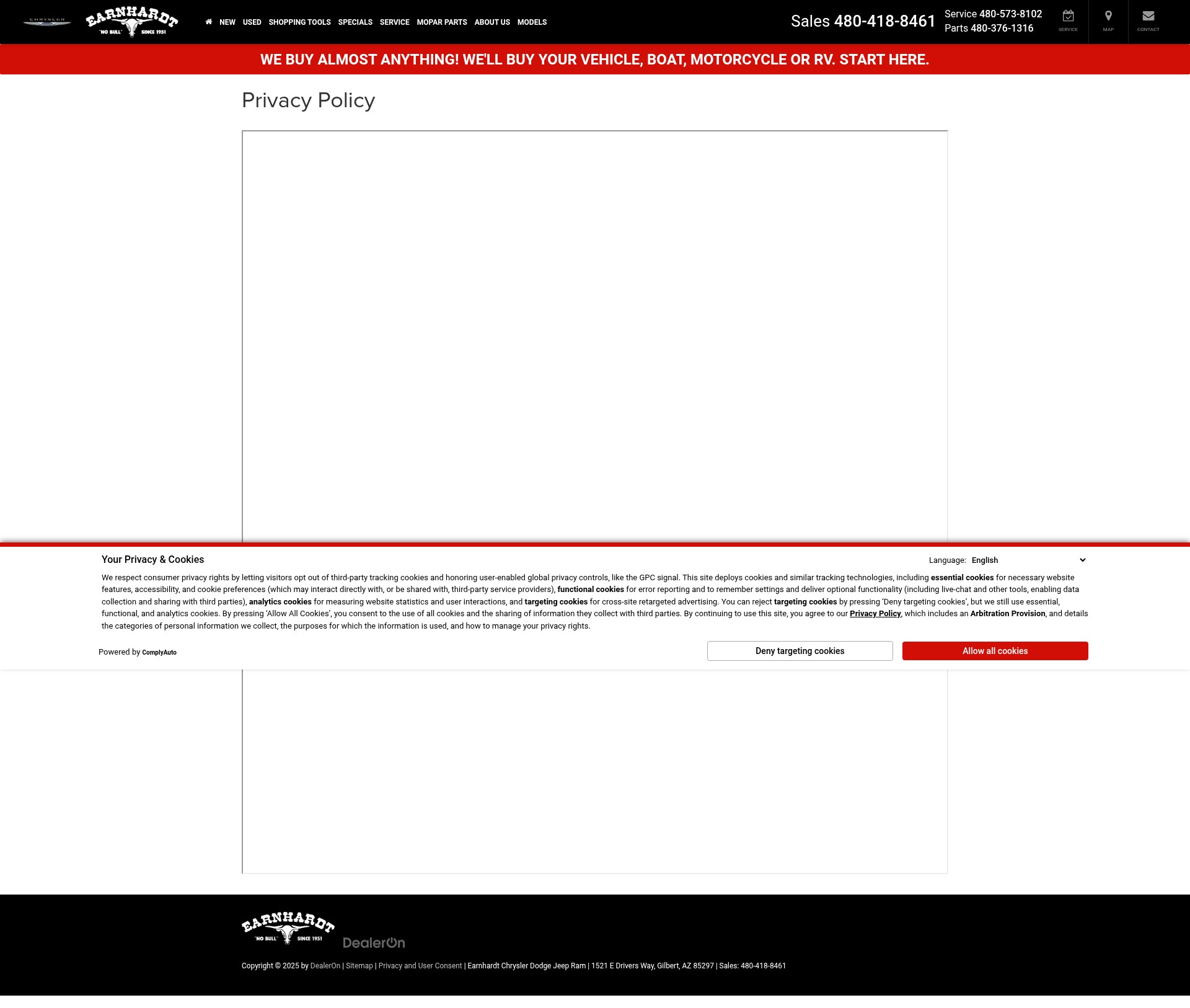 Screenshot of earnhardtcdjr.com