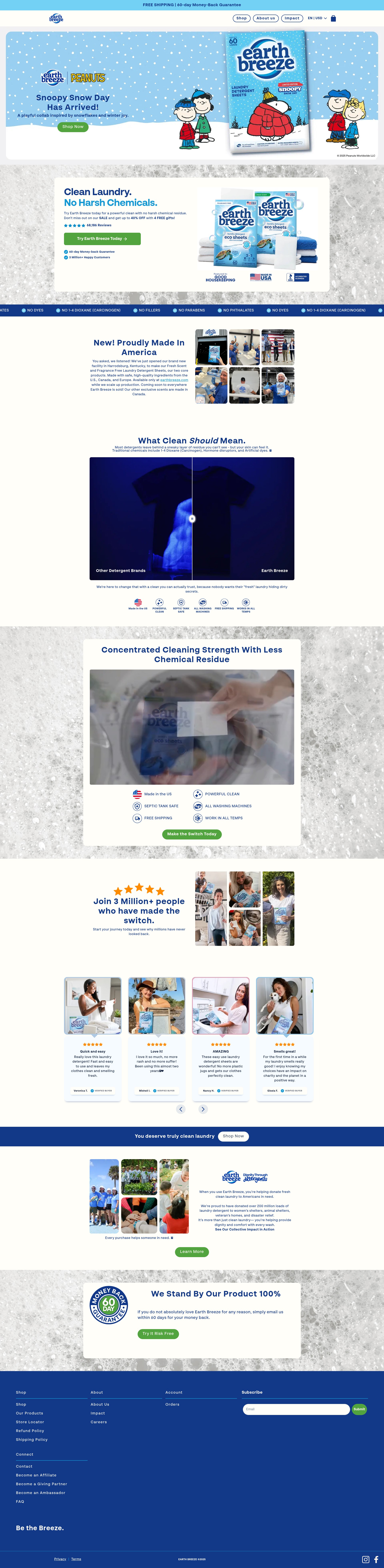 Screenshot of earthbreeze.com
