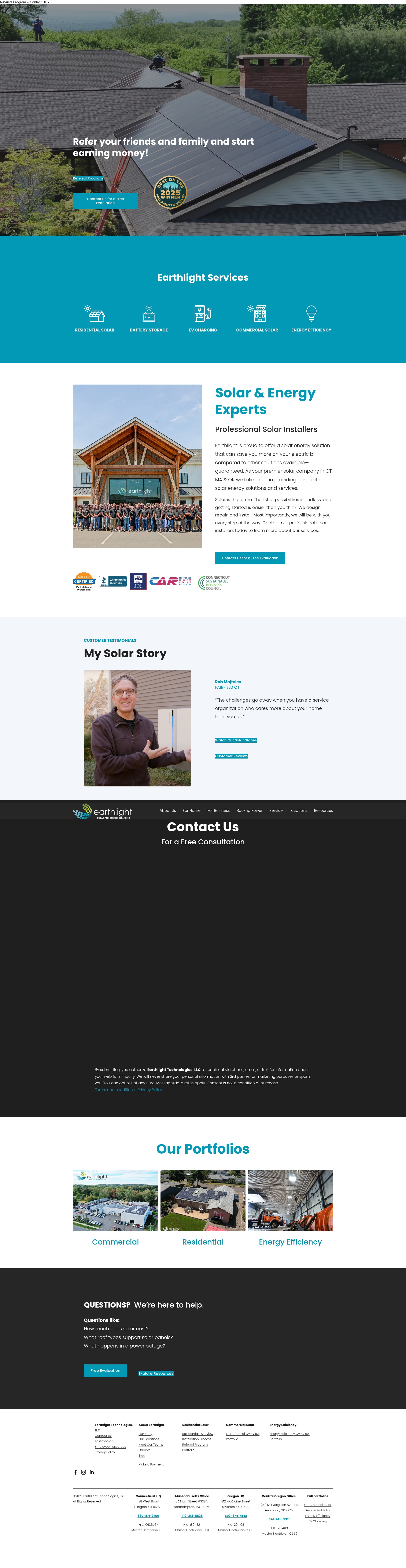 Screenshot of earthlighttech.com