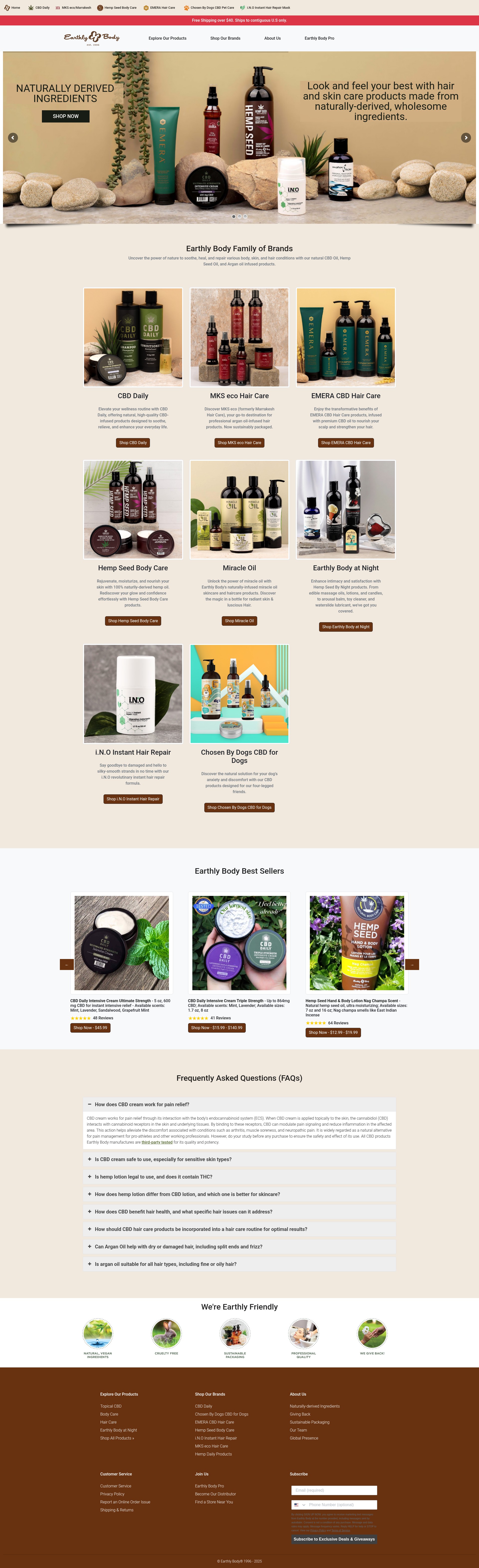 Screenshot of earthlybody.com