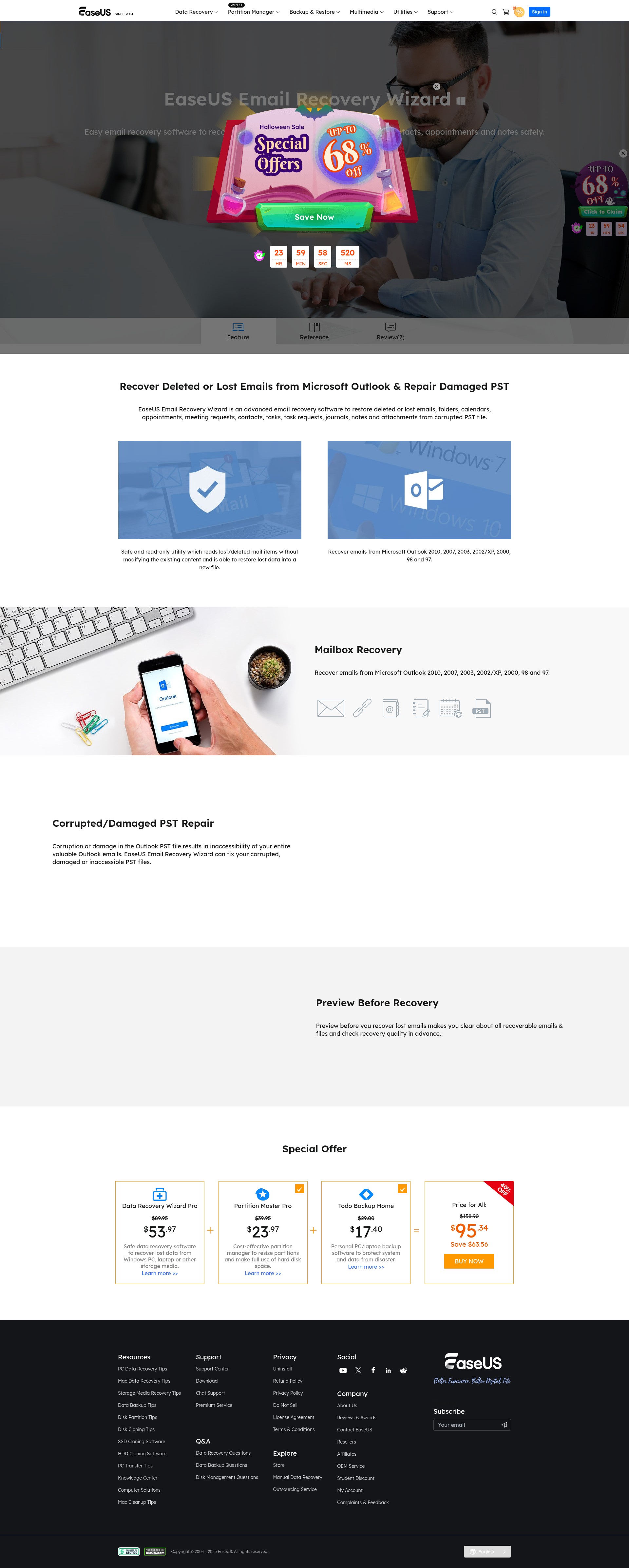 Screenshot of easeus.com