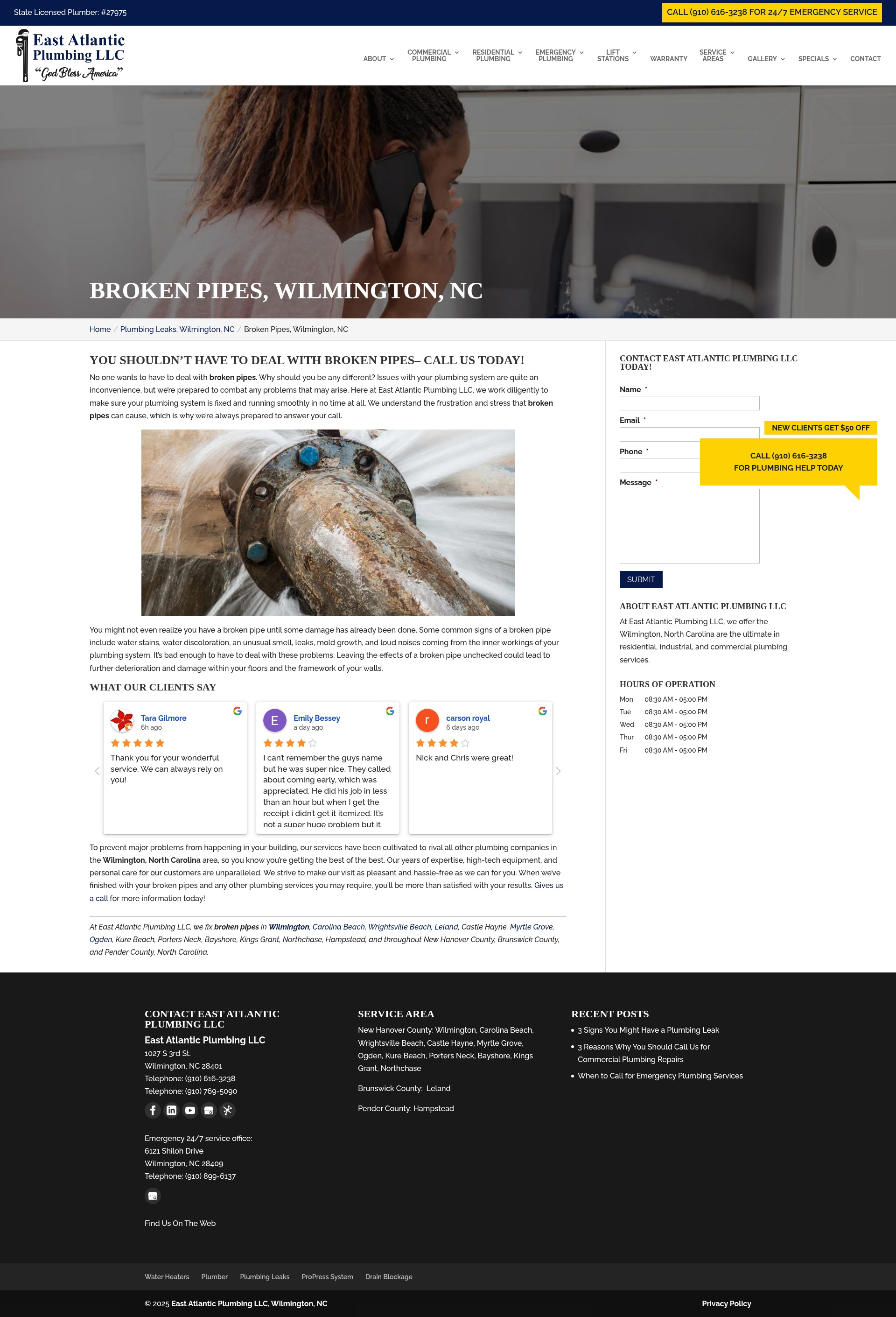 Screenshot of eastatlanticplumbing.net