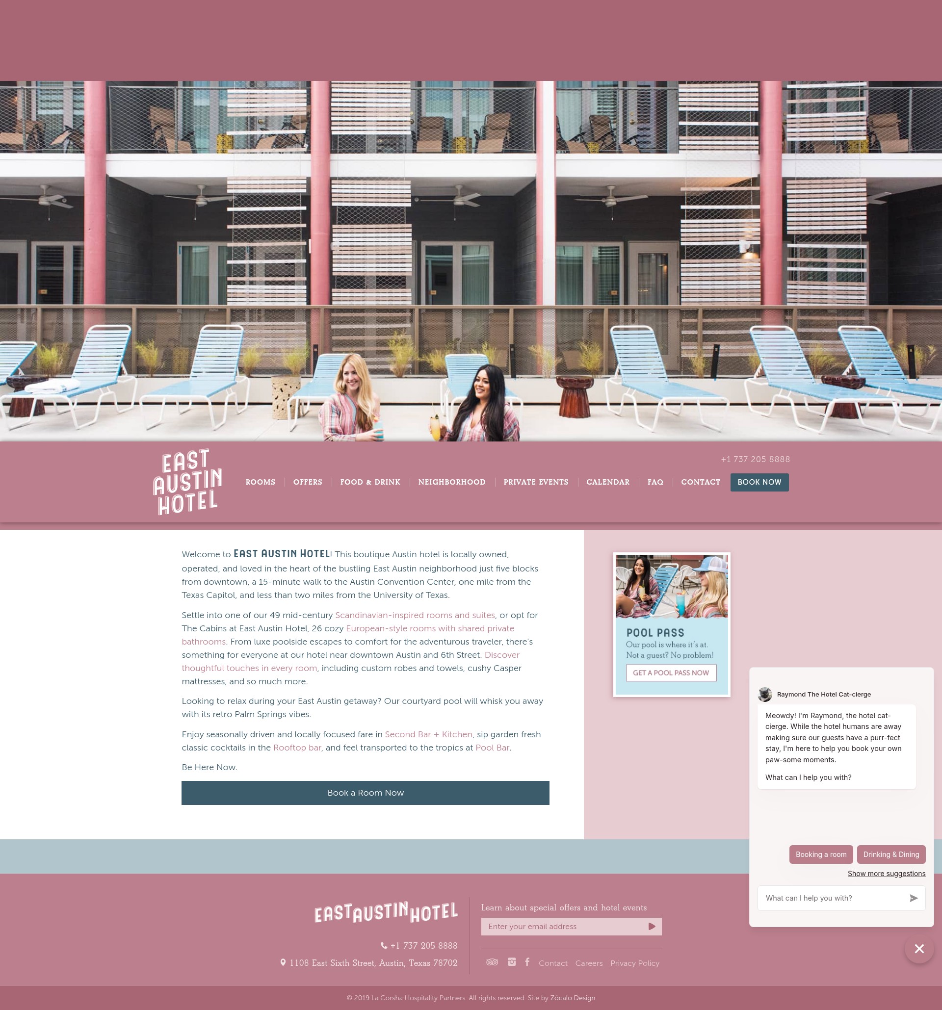 Screenshot of eastaustinhotel.com